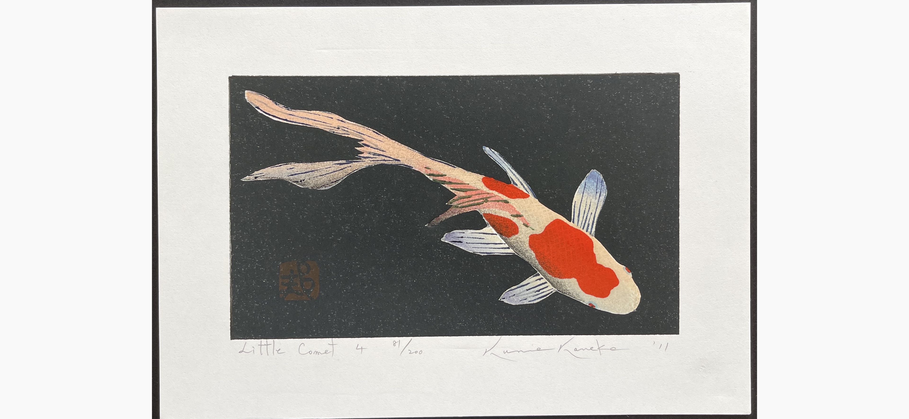 Japanese woodblock print - Kunio Kaneko - Little Comet 4
