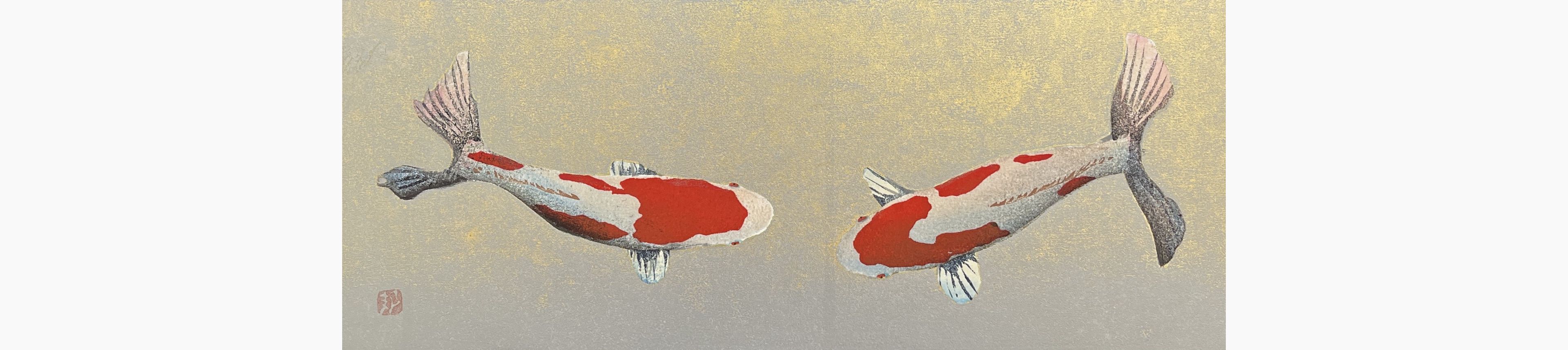 Original woodblock print - Kunio Kaneko - Let Me Whisper 2