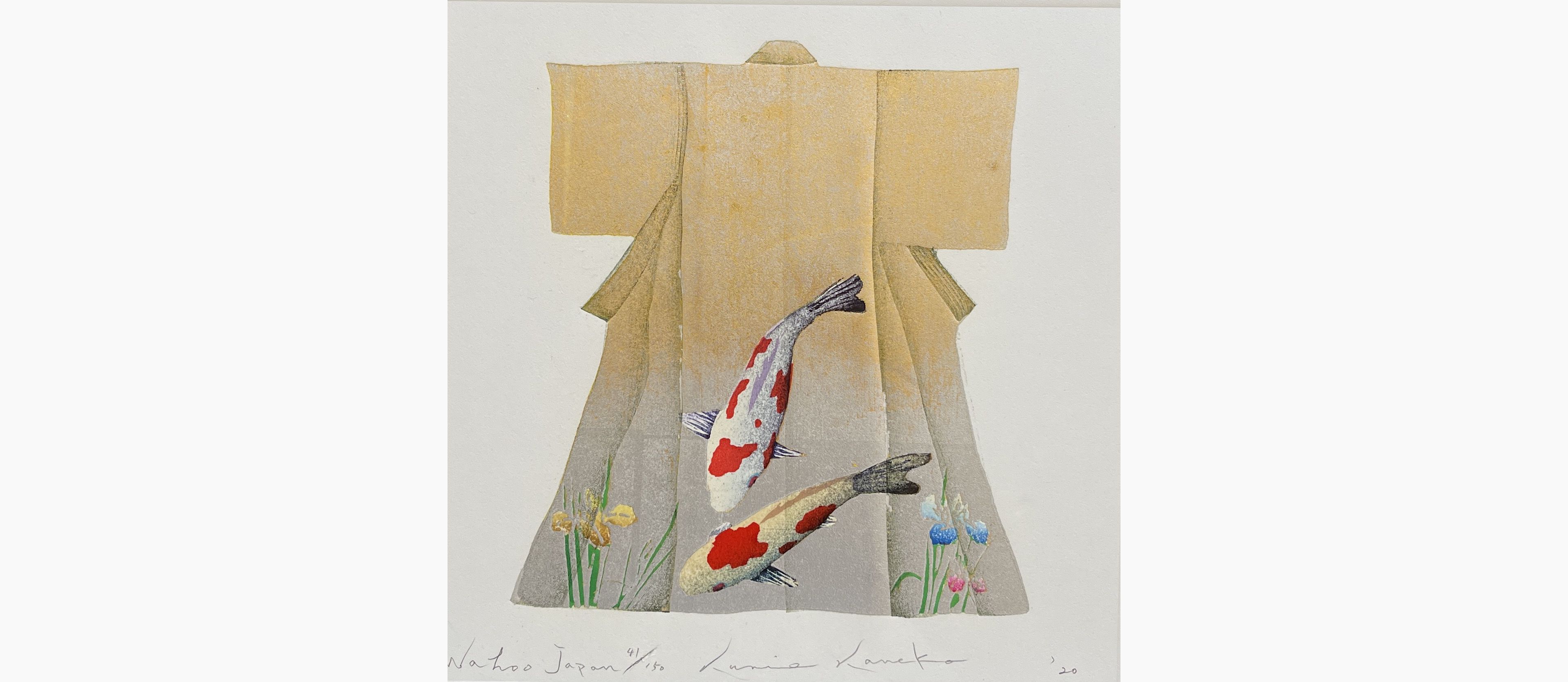 Original woodblock print - Kunio Kaneko - Wahoo Japan