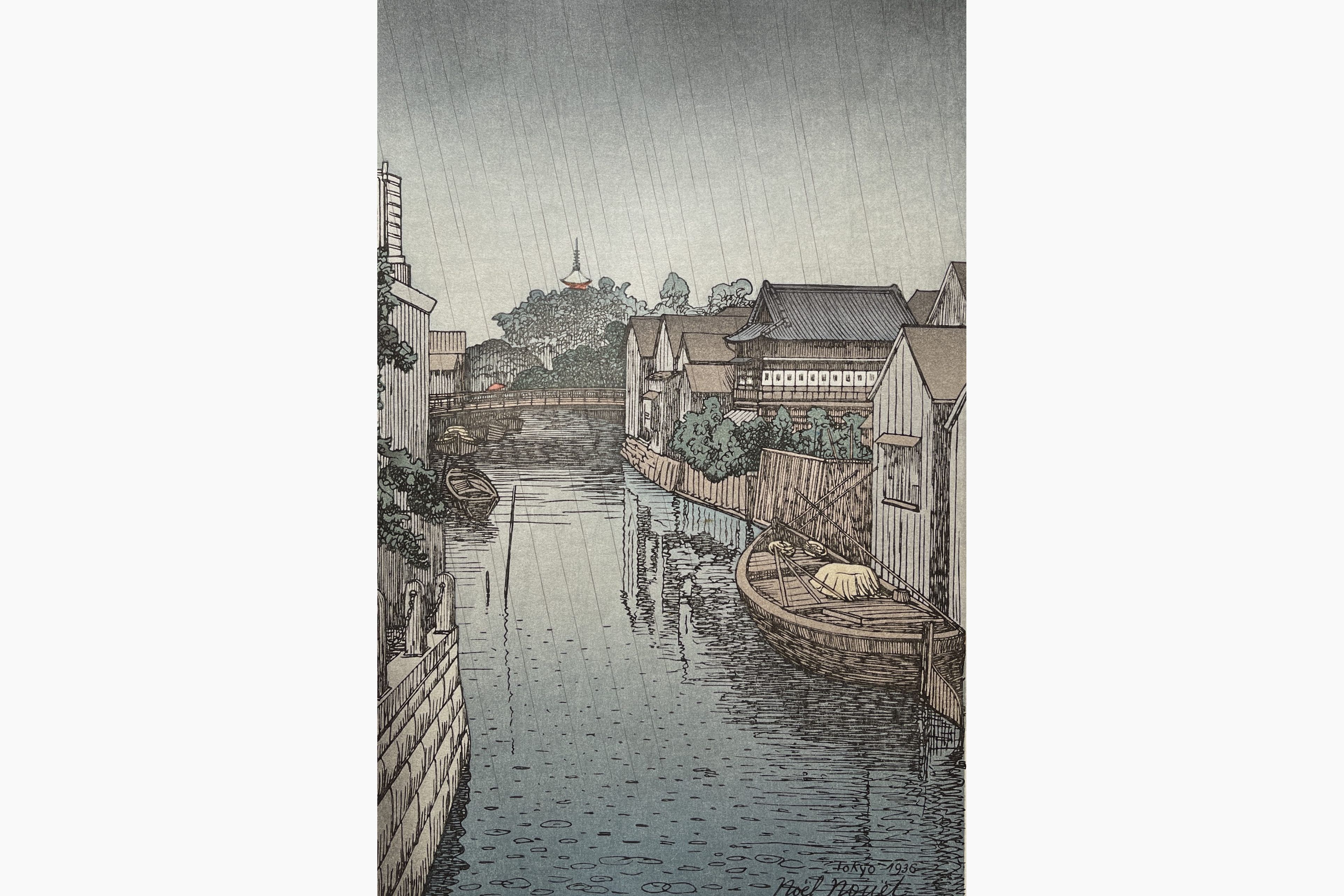 Original woodblock print - Noel Nouet - Shiba Furukawa