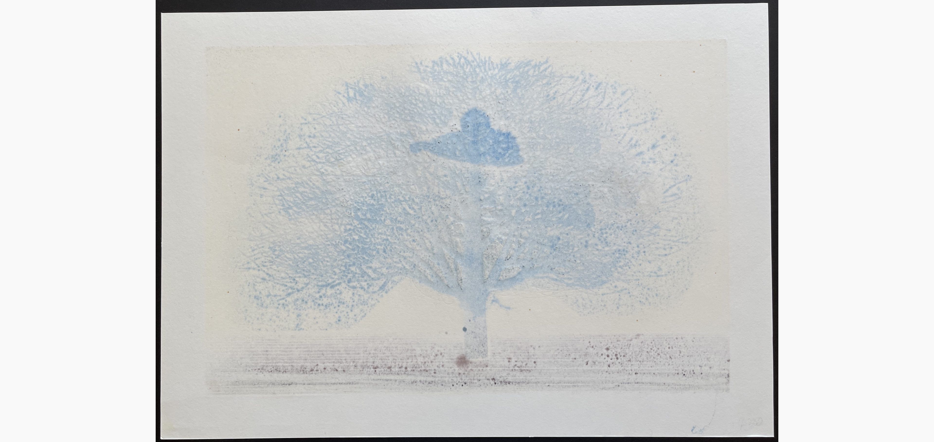 Woodblock print - Kunio Kaneko - Blue and Blue