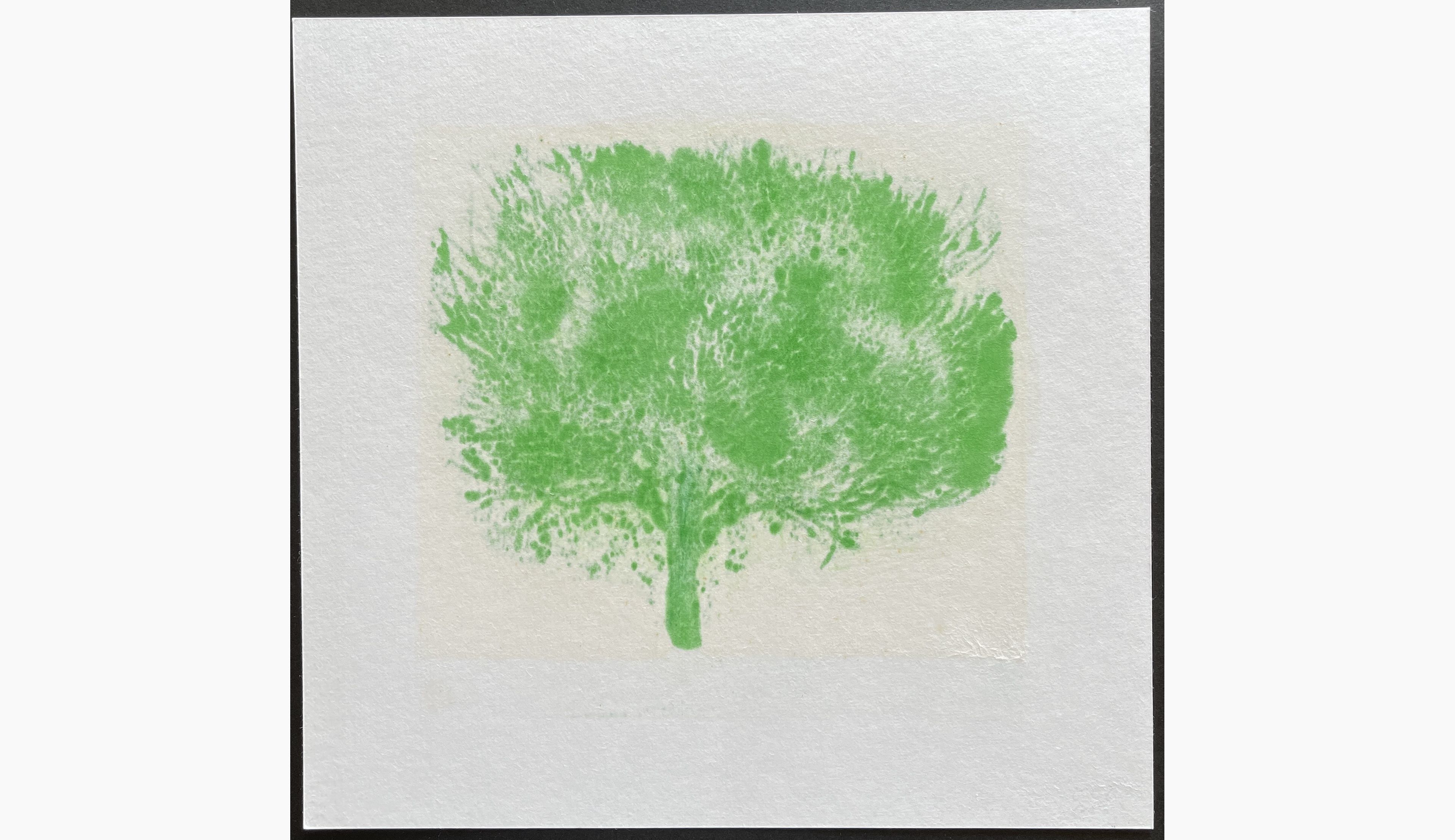 Woodblock print - Kunio Kaneko - Green Green