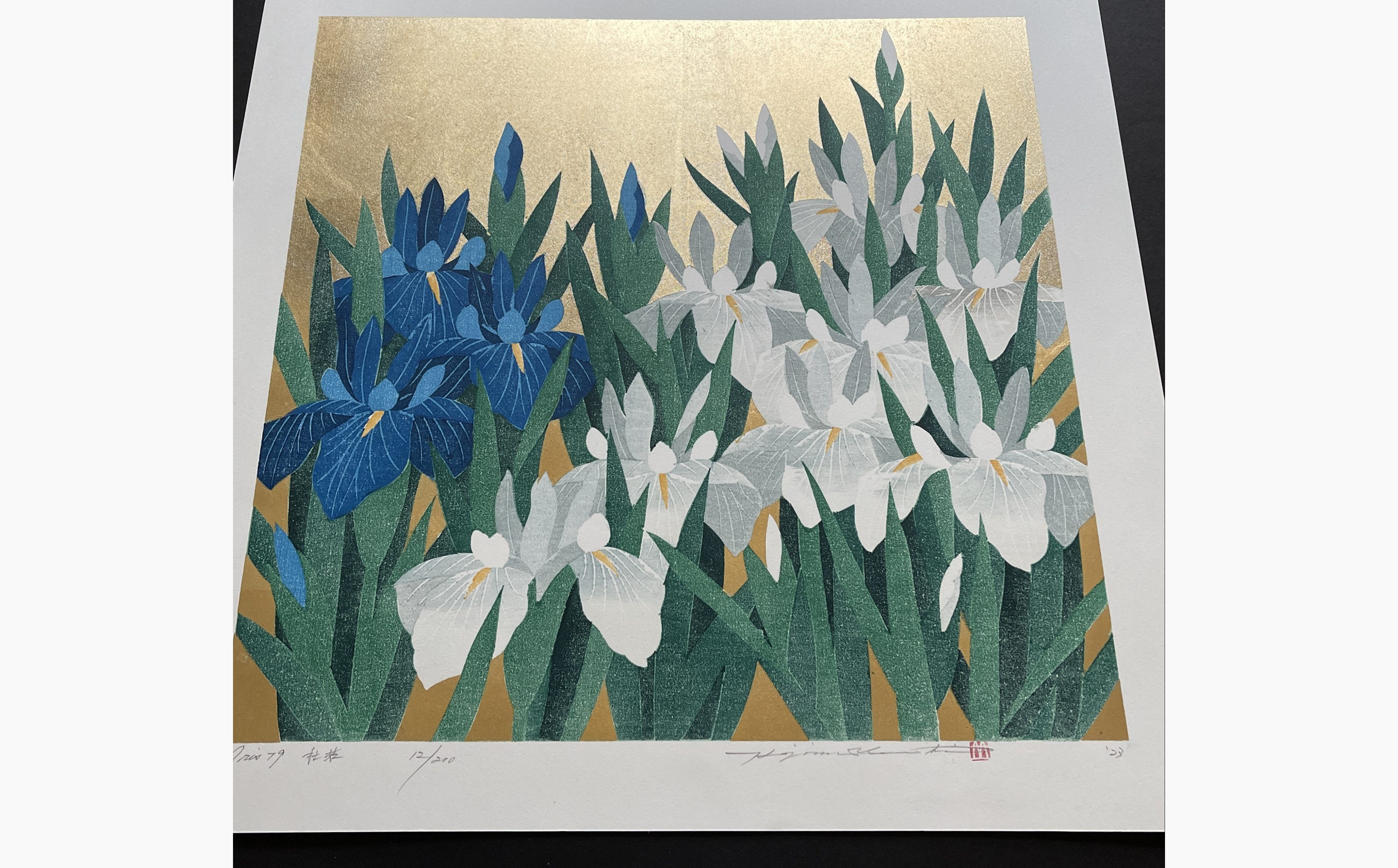 Japanese print - Hajime Namiki - Iris 79