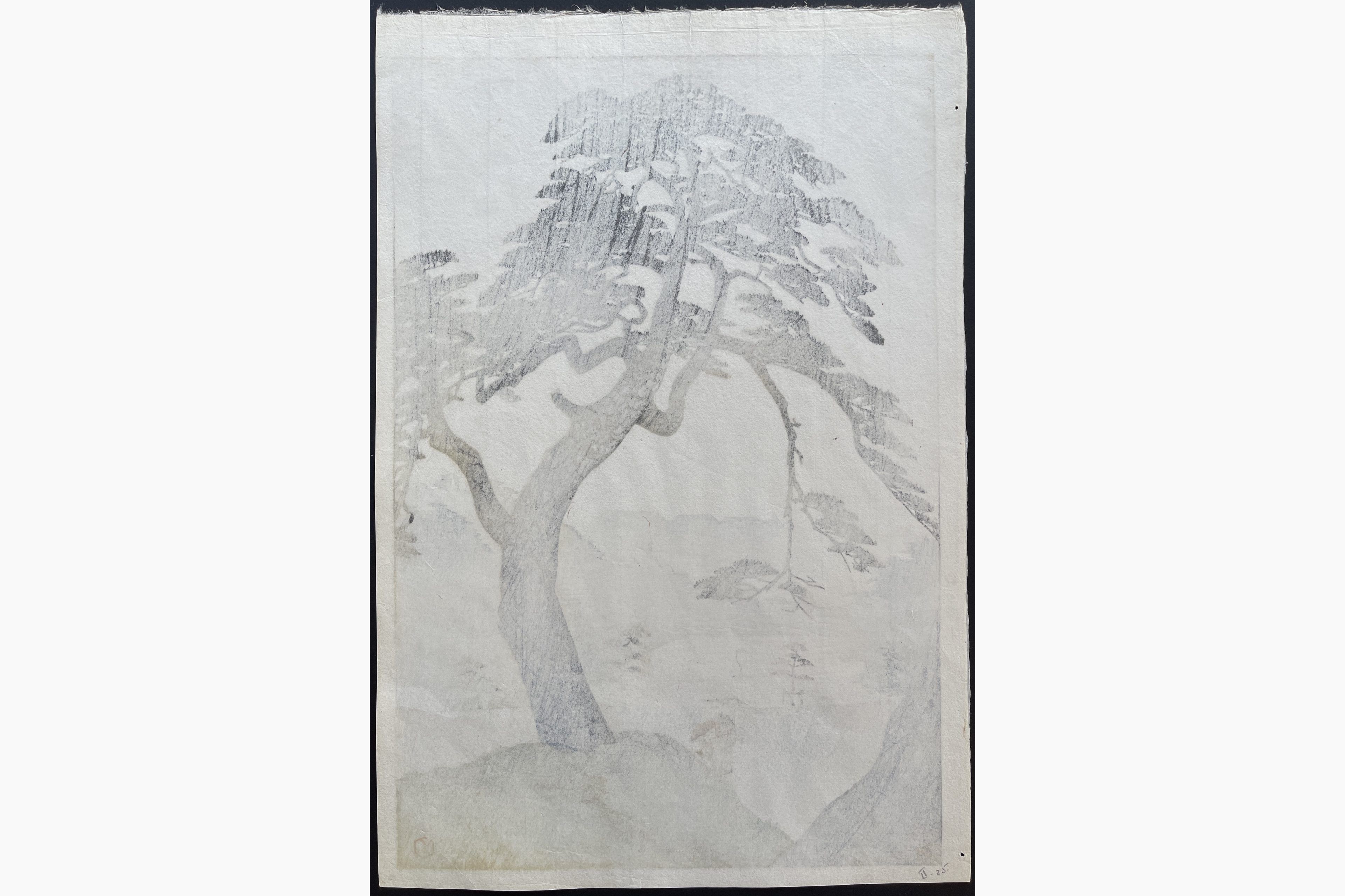 Japanese print - Kasamatsu Shiro - Kinokunizaka in the Rainy Season
