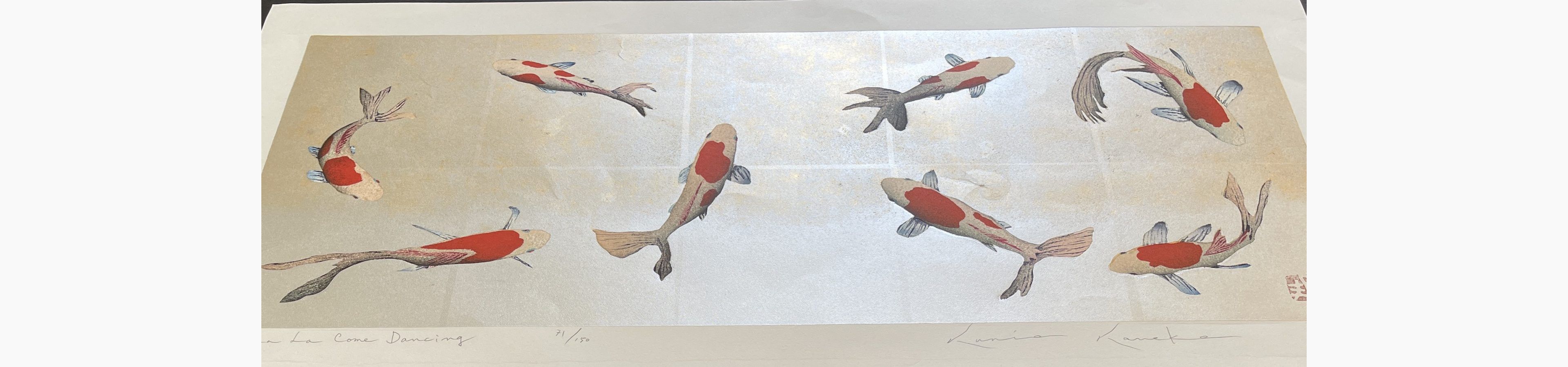 Japanese print - Kunio Kaneko - La La La Come Dancing