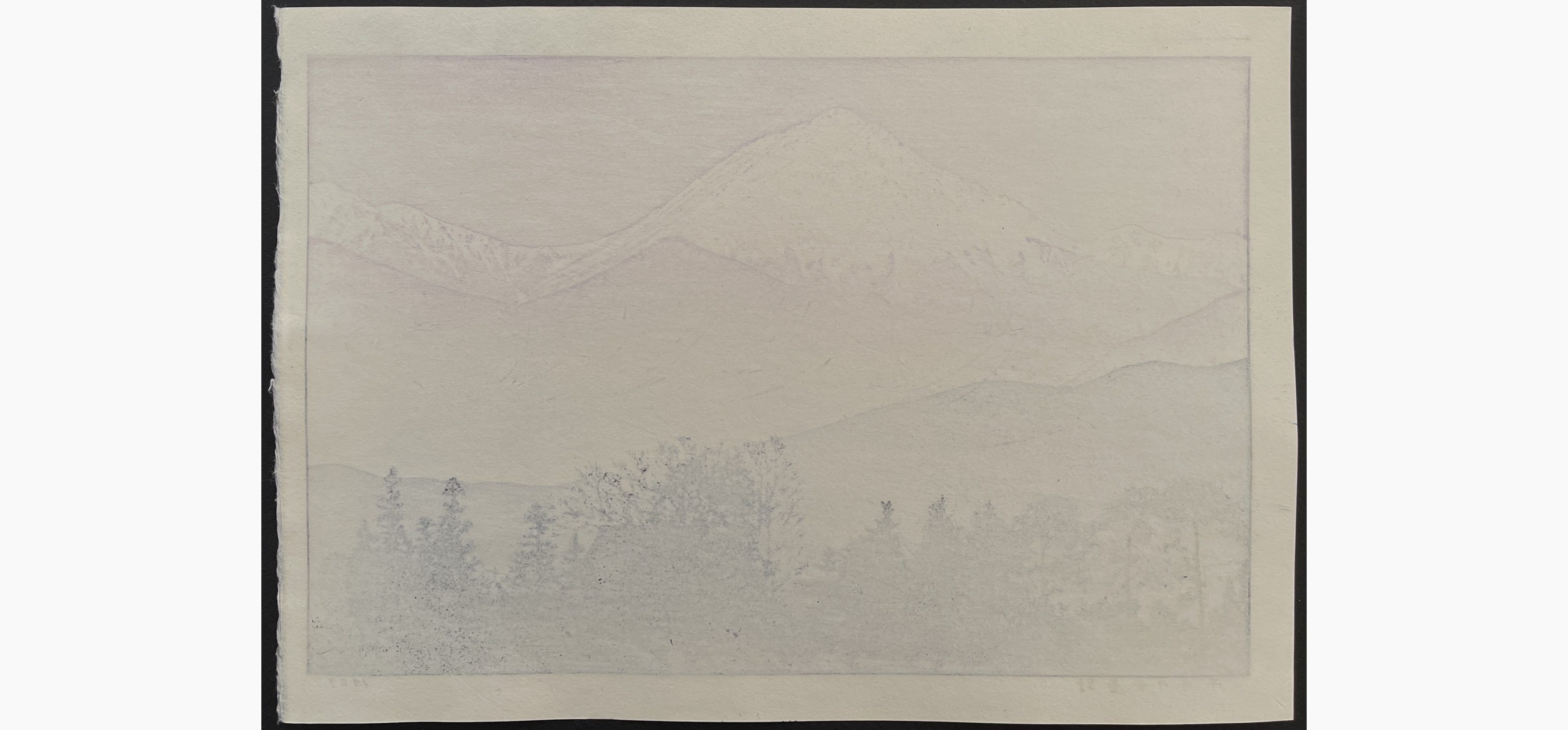 Japanese print - Toshi Yoshida - Azumino in Early Spring