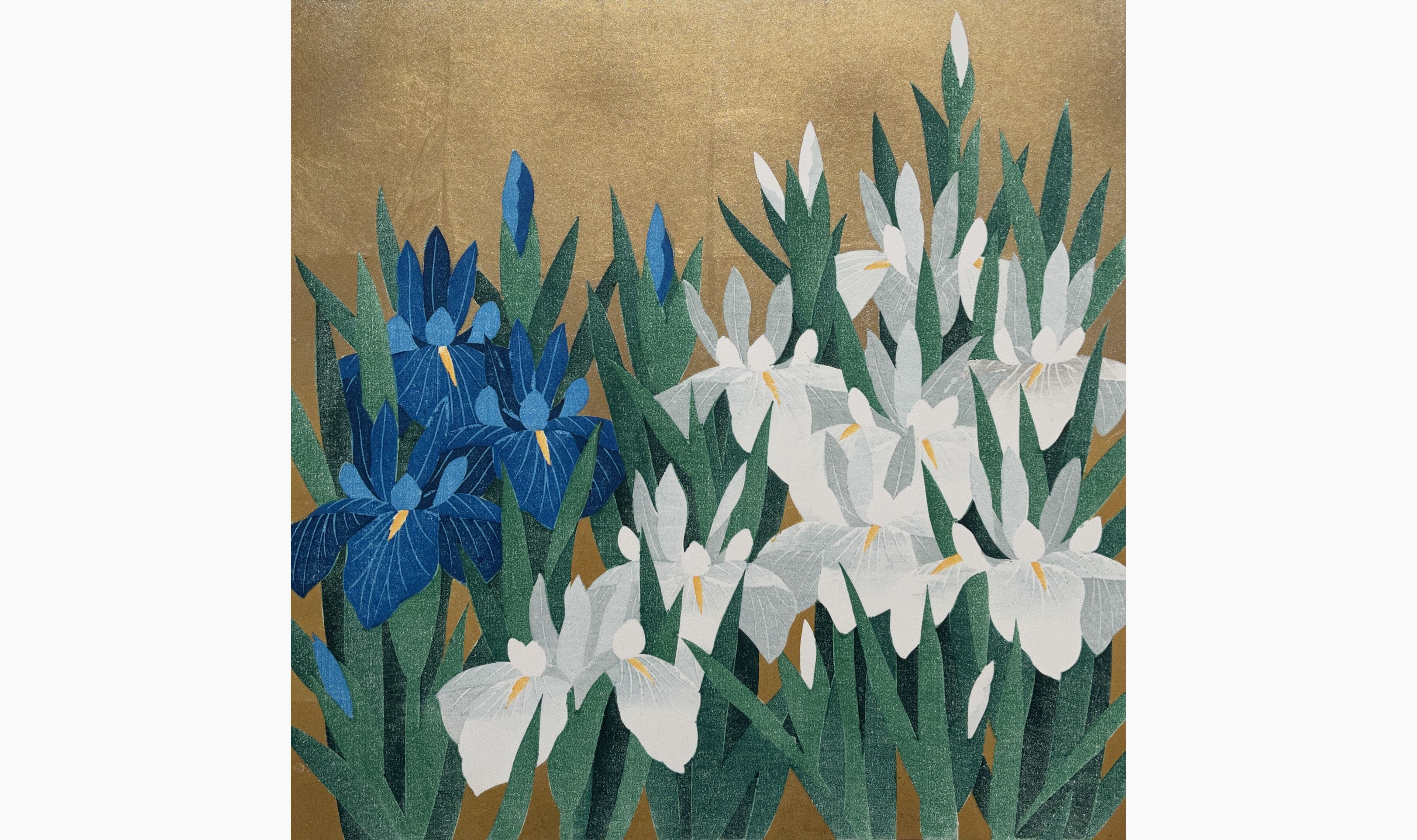 Original woodblock print - Hajime Namiki - Iris 79