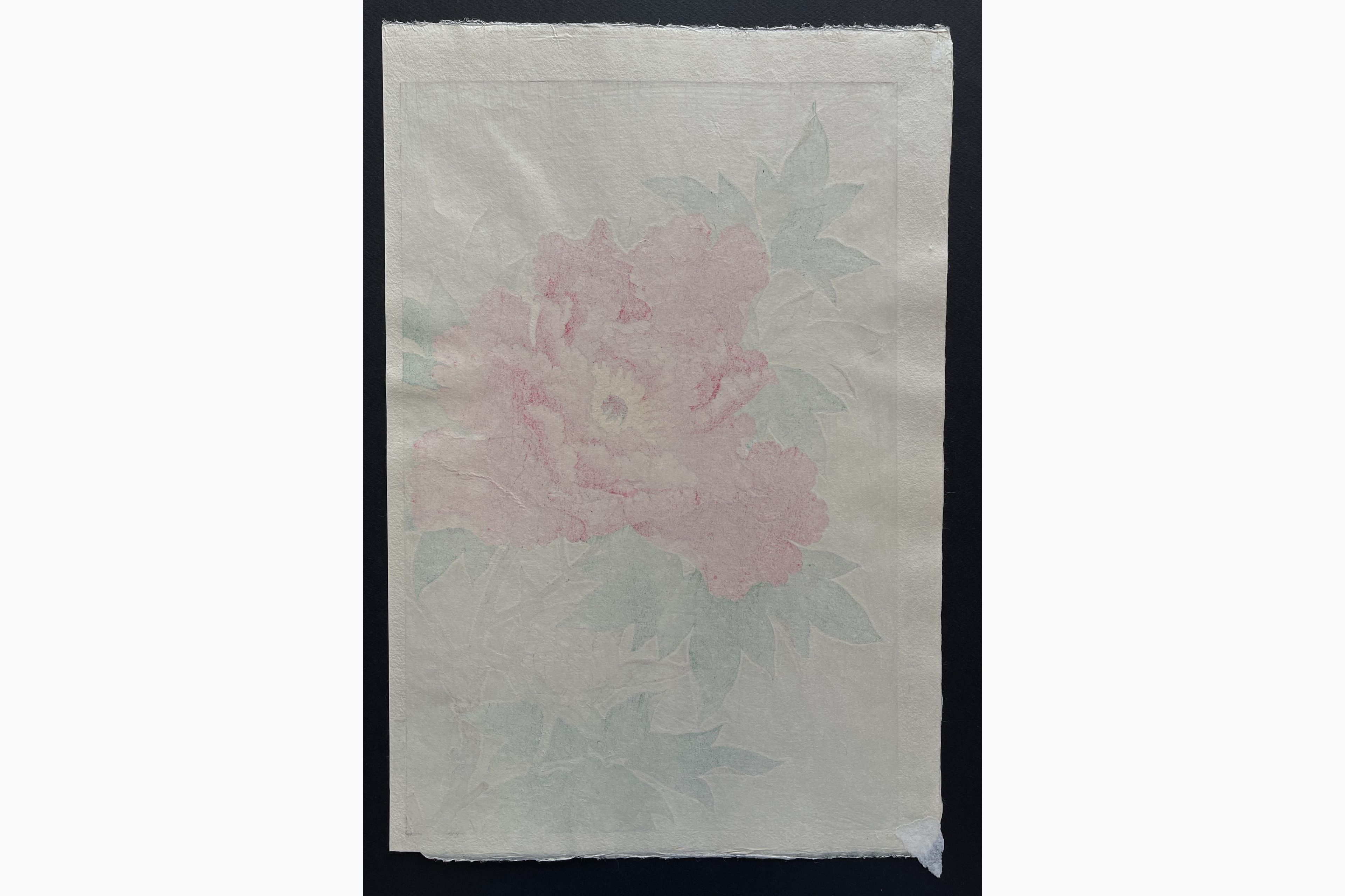 Japanese print - Kawarazaki Shodo - Peony