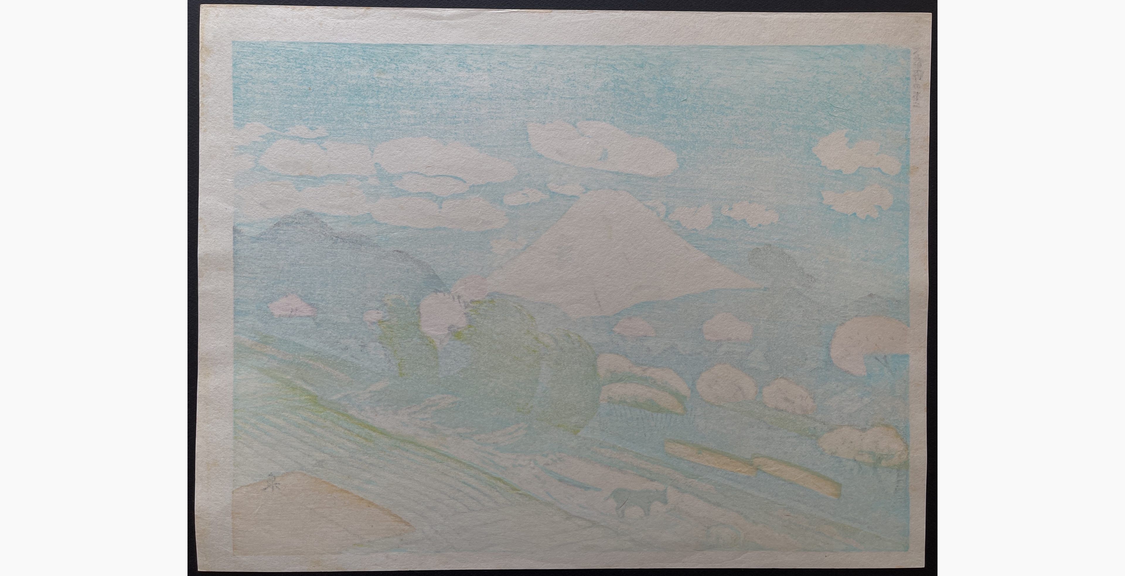 Japanese print - Koizumi Kishio - Mt. Fuji from Ohatano