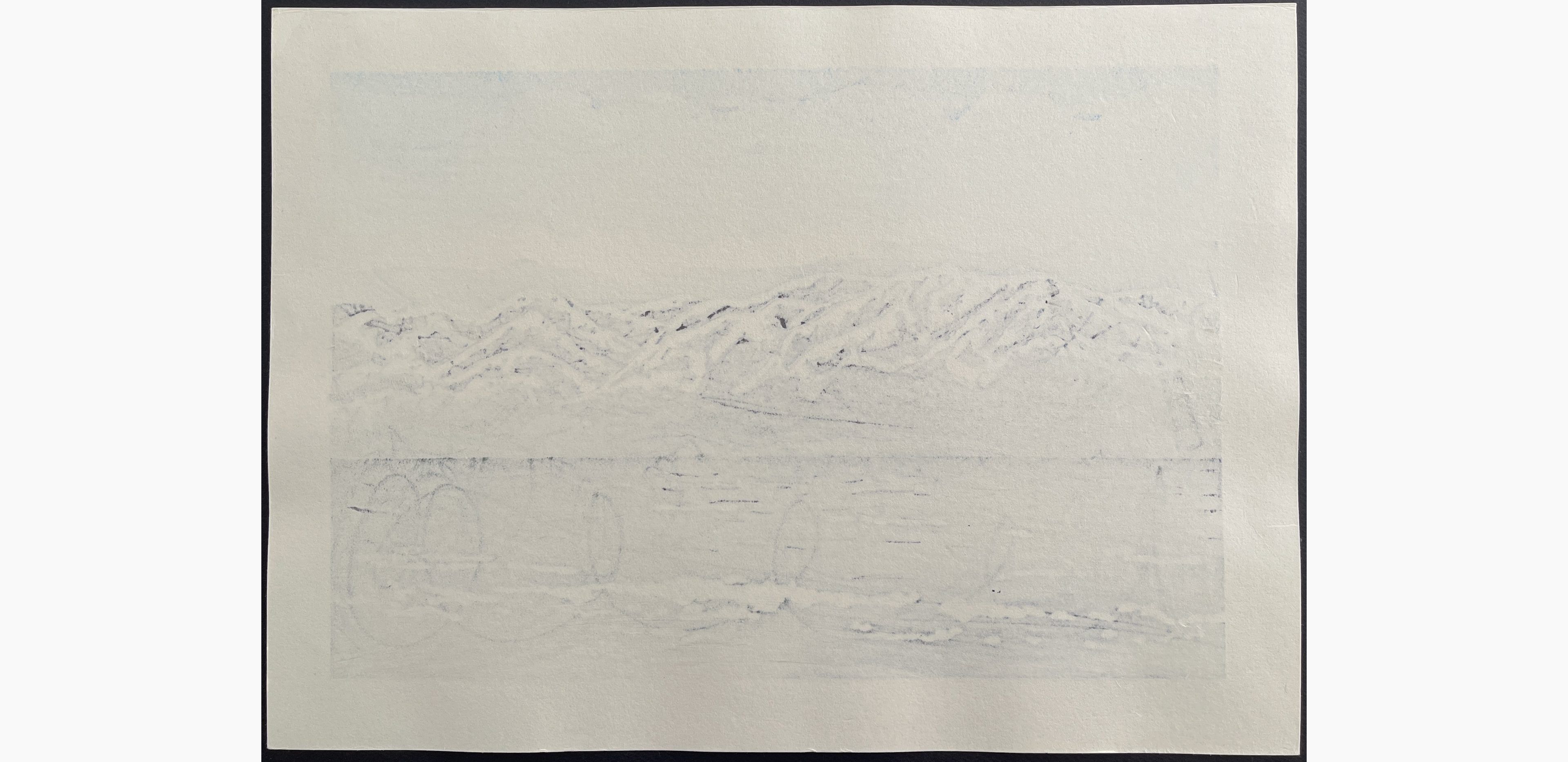 Japanese print - Nishijima Katsuyuki - Snow in Hira