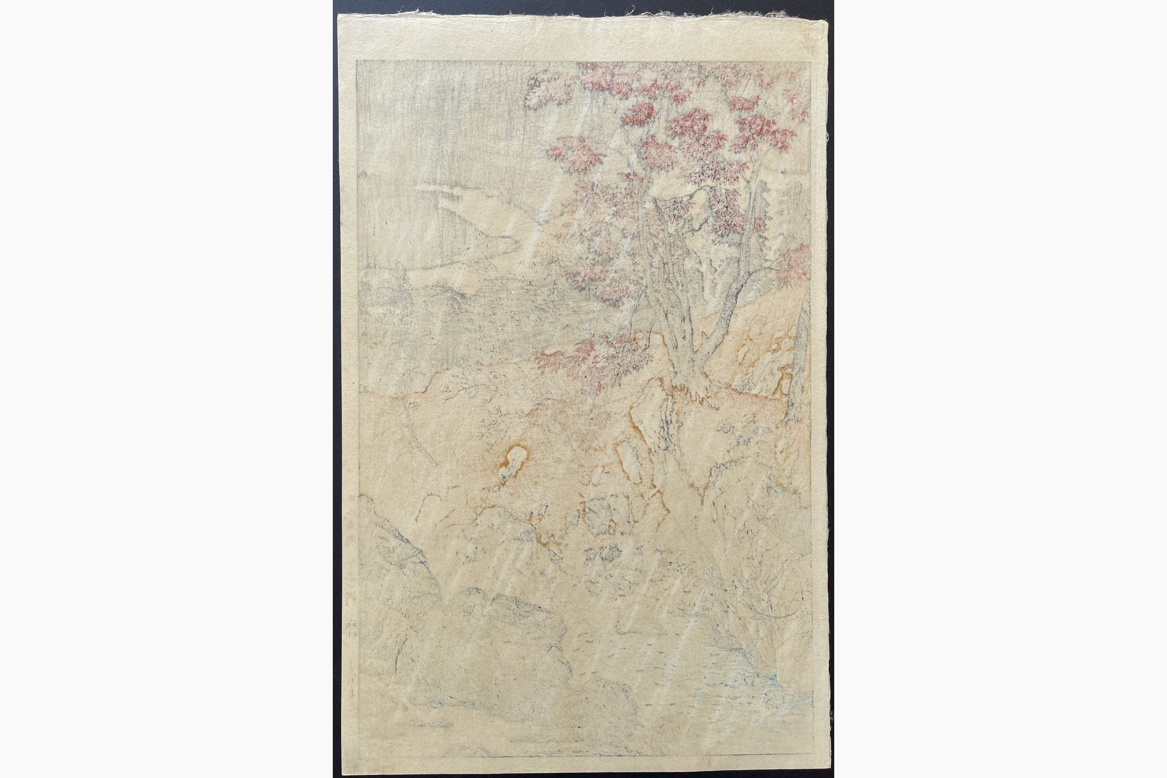 Japanese print - Takahashi Shotei - Gamman-ga-Fuchi, in Nikko