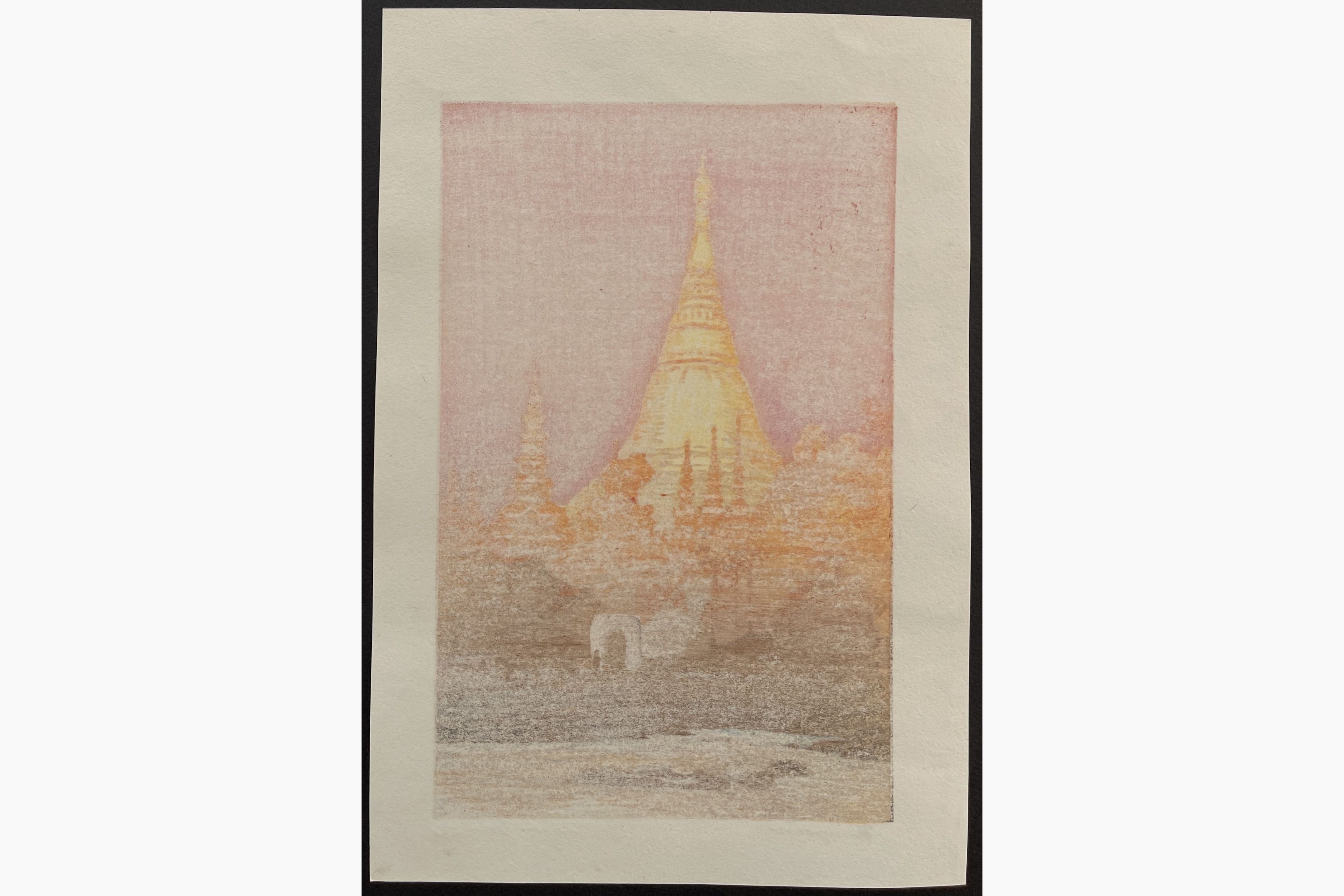 Japanese print - Toshi Yoshida - Rangoon