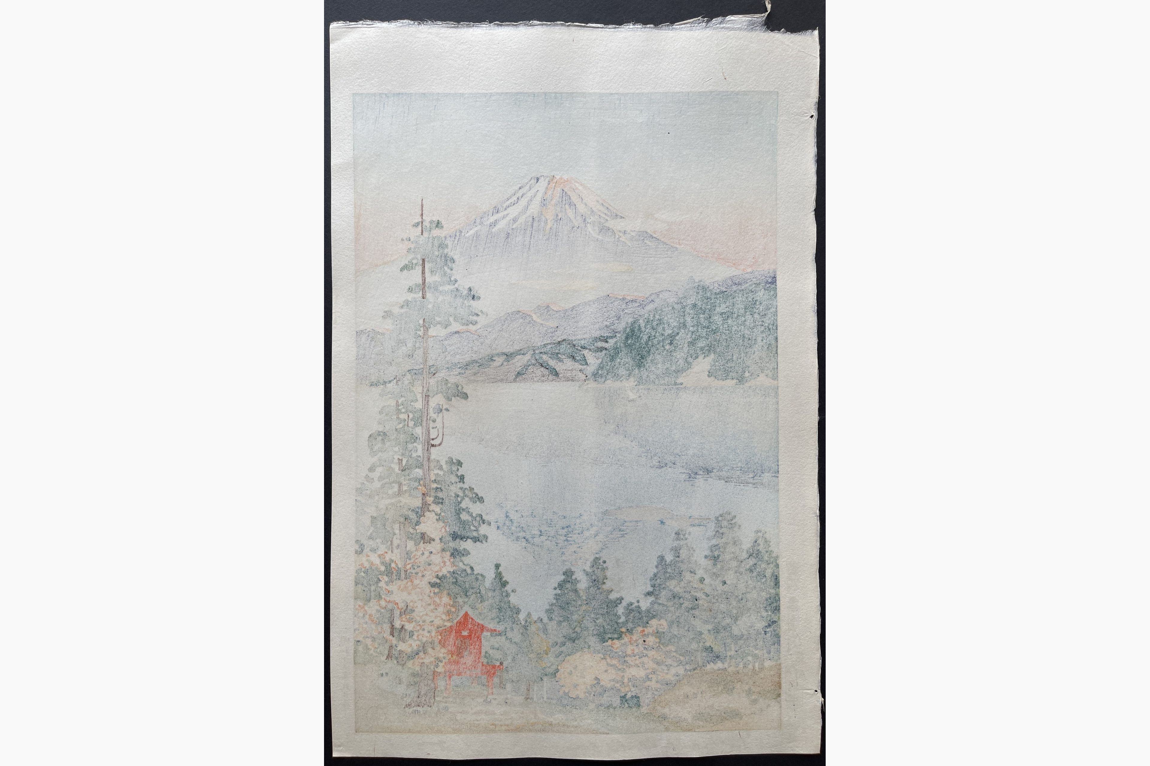 Japanese print - Tsuchiya Koitsu - Lake Ashi in Hakone in Early Autumn