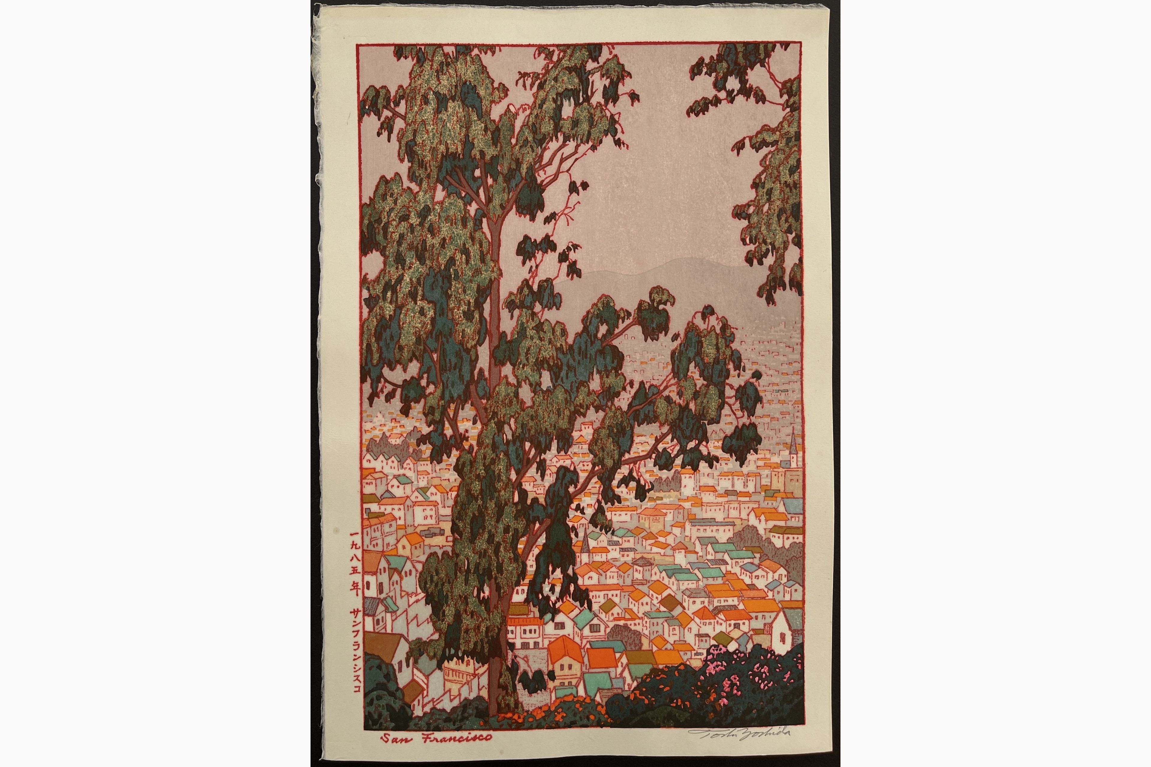 Japanese woodblock print - Toshi Yoshida - San Francisco