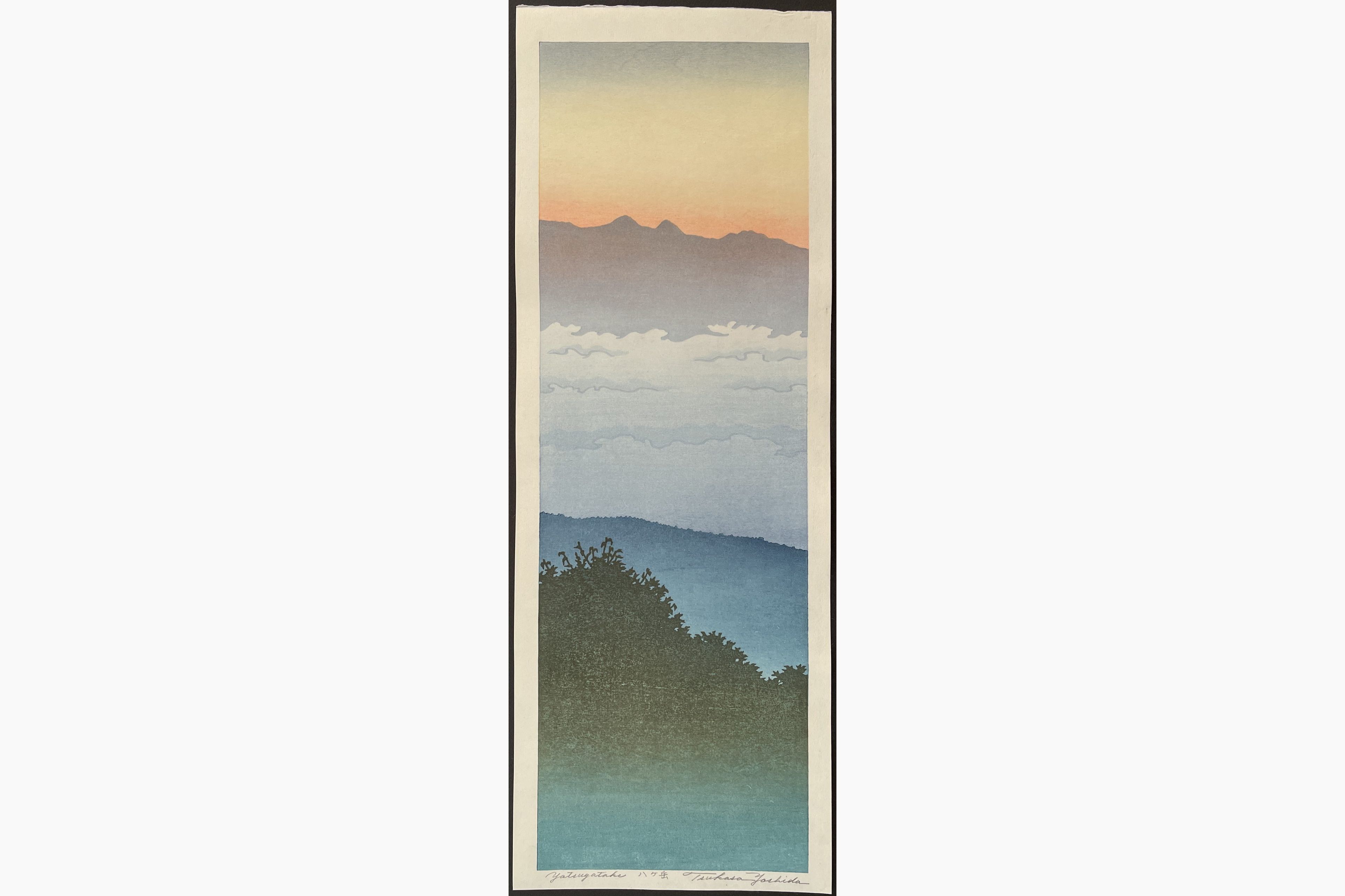 Japanese woodblock print - Tsukasa Yoshida - Yatsugatake