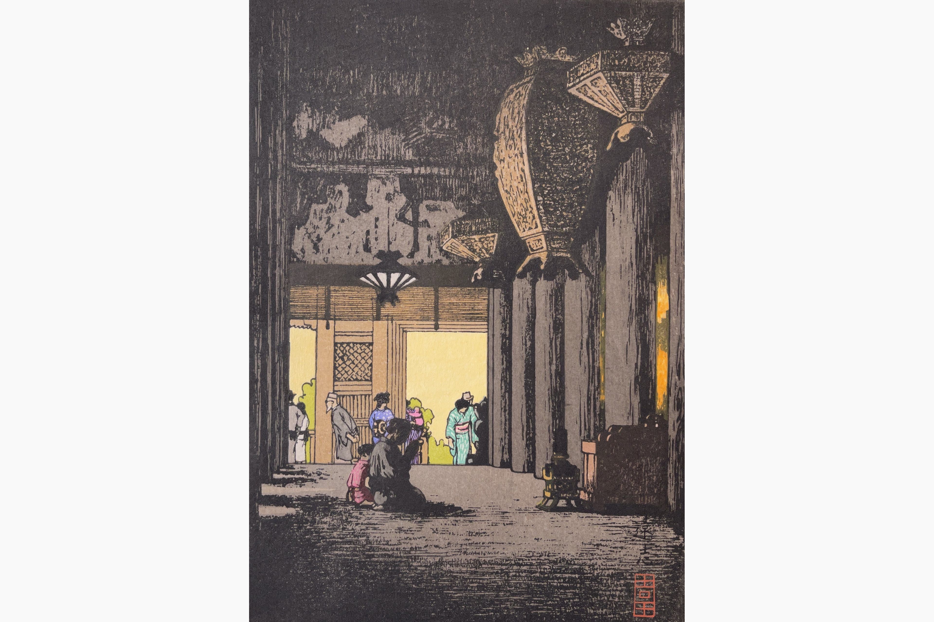 Original woodblock print - Toshi Yoshida - Kiyomizu Temple