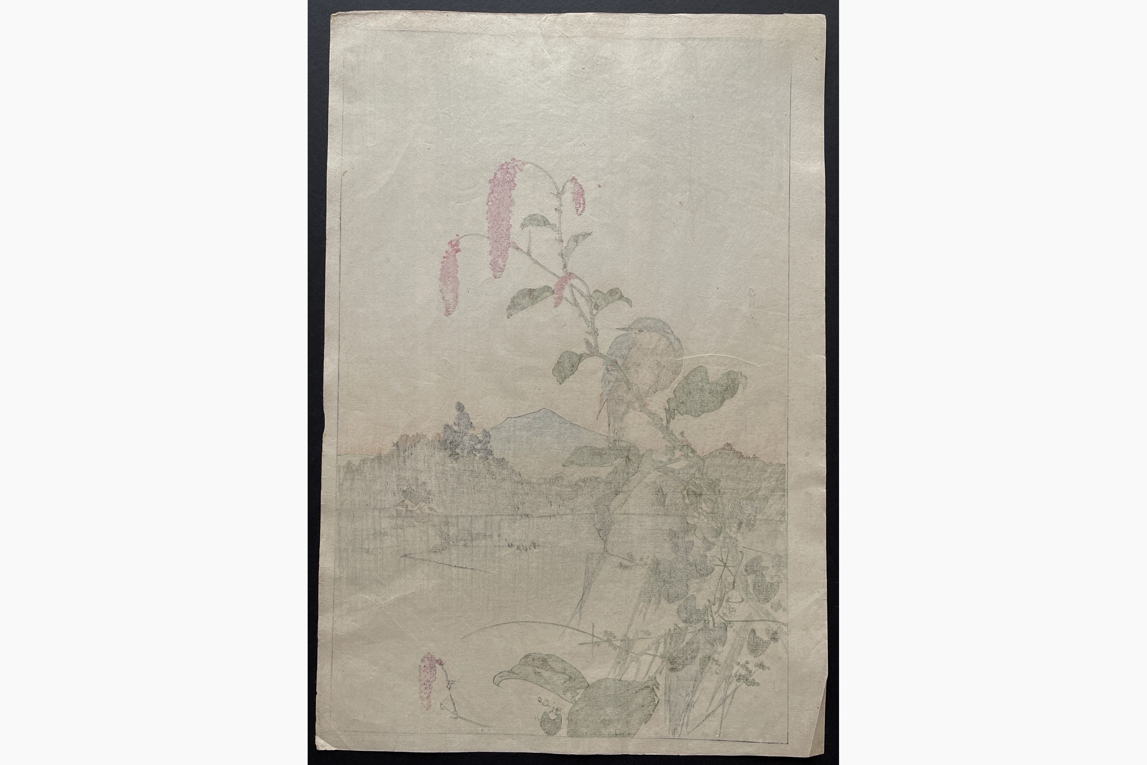 Japanese print - Gesso Yoshimoto - A Bunting