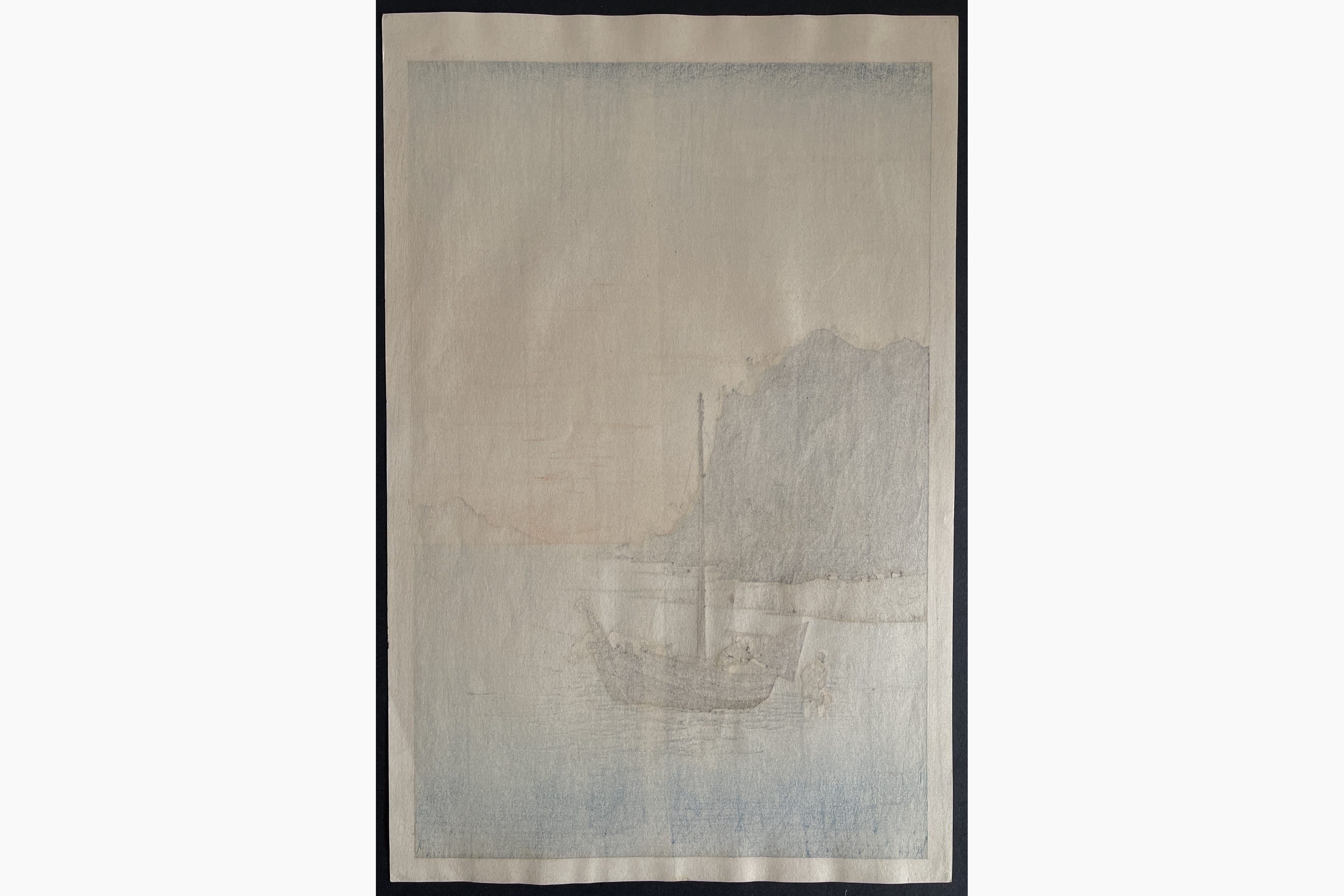 Japanese print - Gesso Yoshimoto - Fisherman Returning