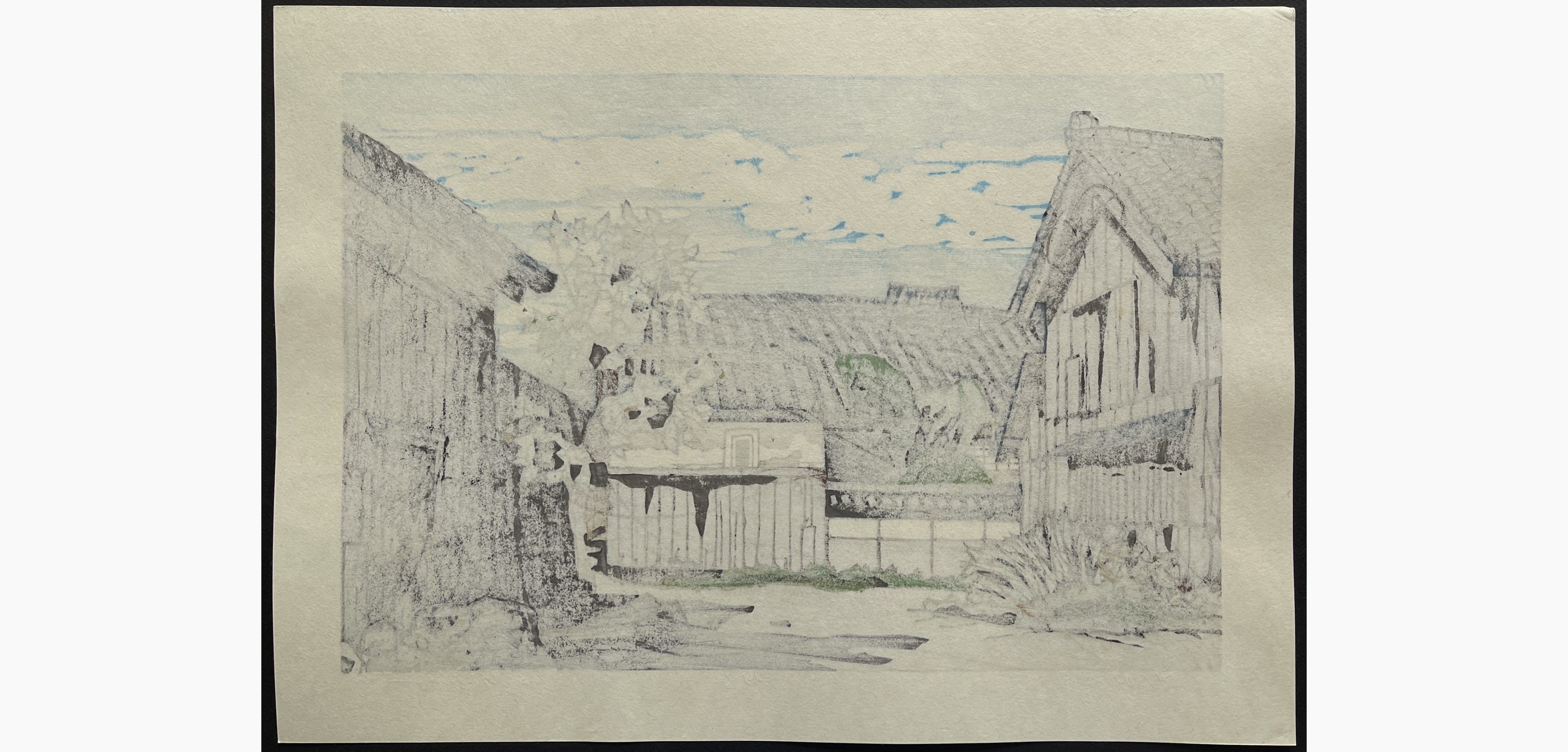 Japanese print - Nishijima Katsuyuki - Spring in Aburahi