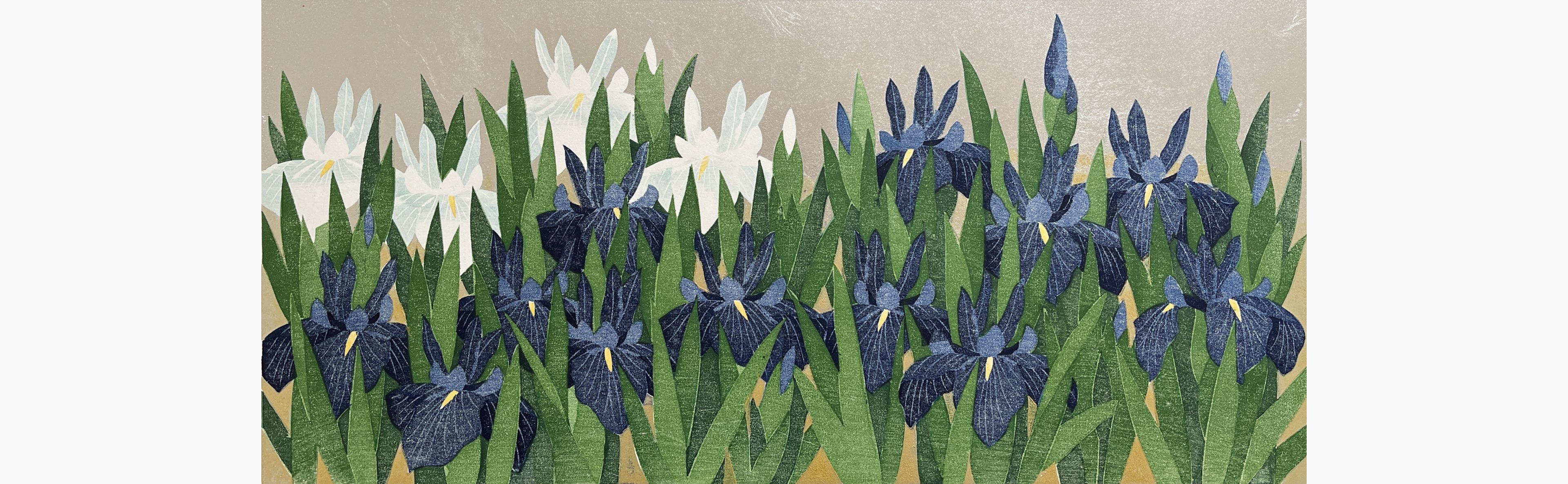 Original woodblock print - Hajime Namiki - Iris 78