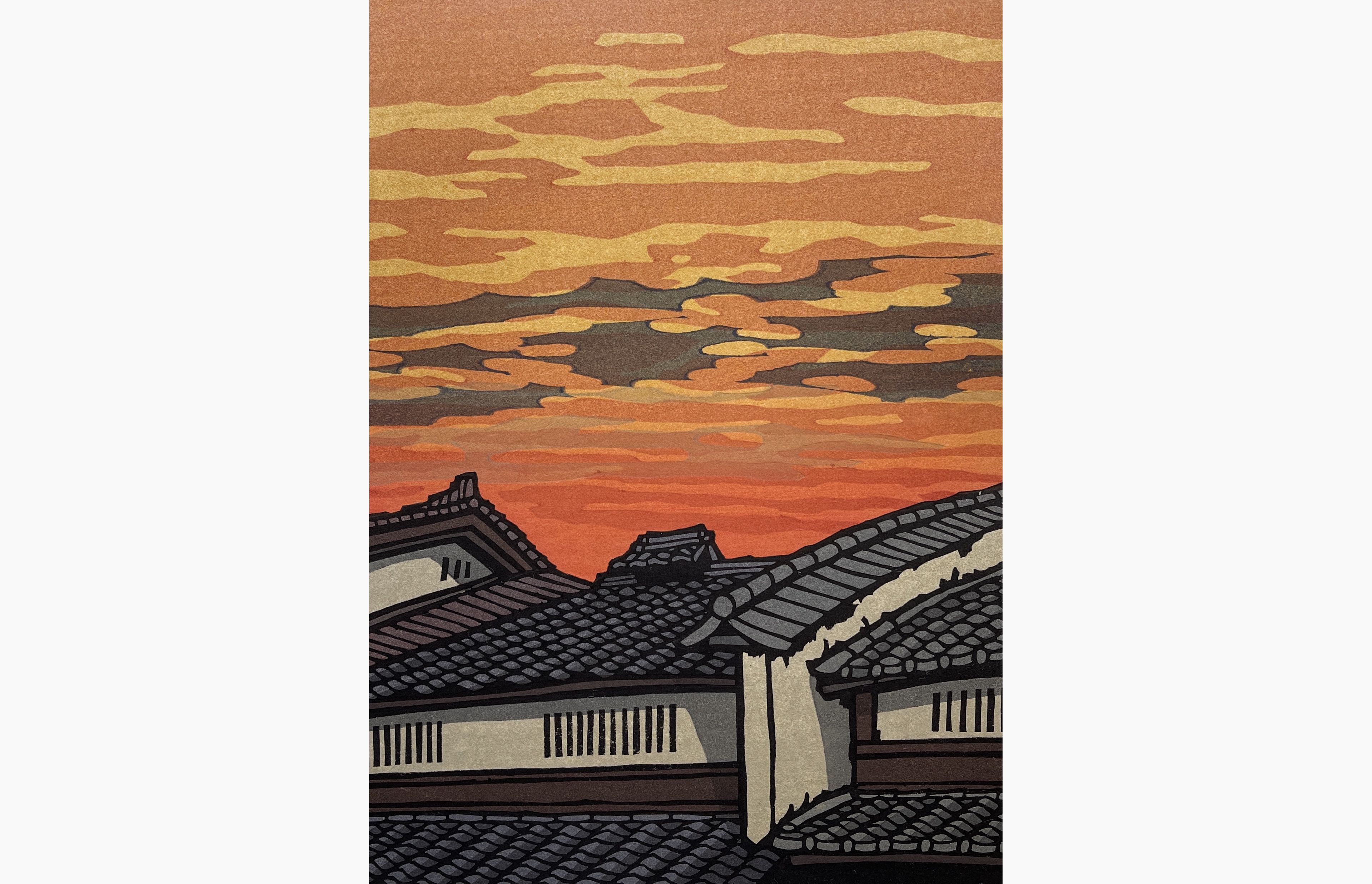Original woodblock print - Nishijima Katsuyuki - Evening Colors