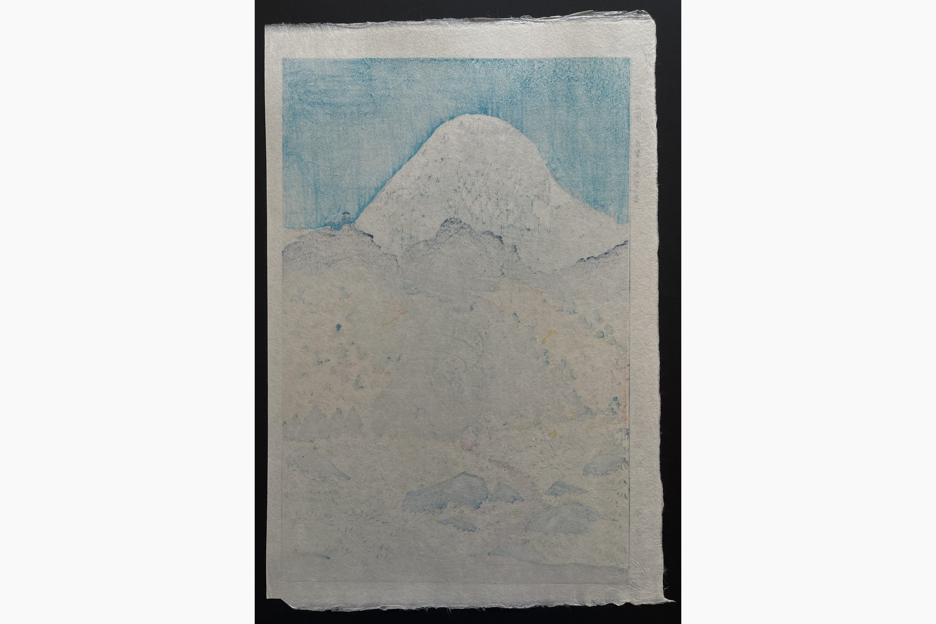 Japanese print - Kasamatsu Shiro - Mt. Kasugatake in Shiga Heights