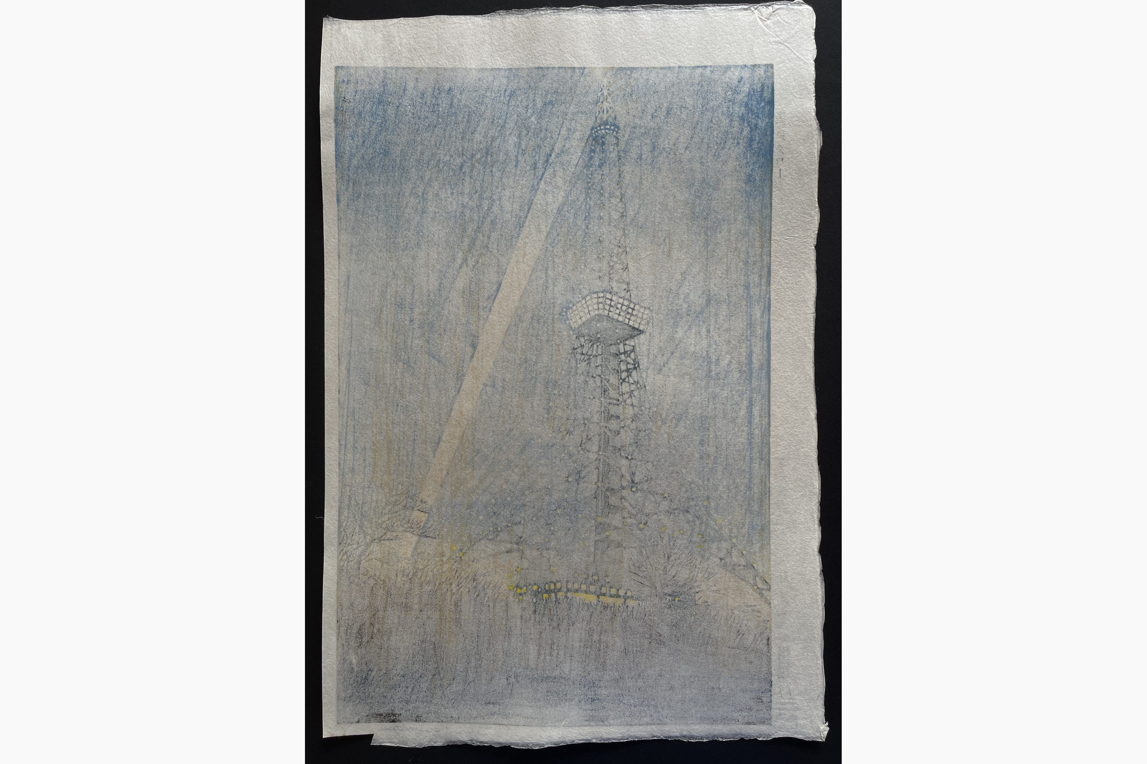 Japanese print - Kasamatsu Shiro - Tokyo Tower