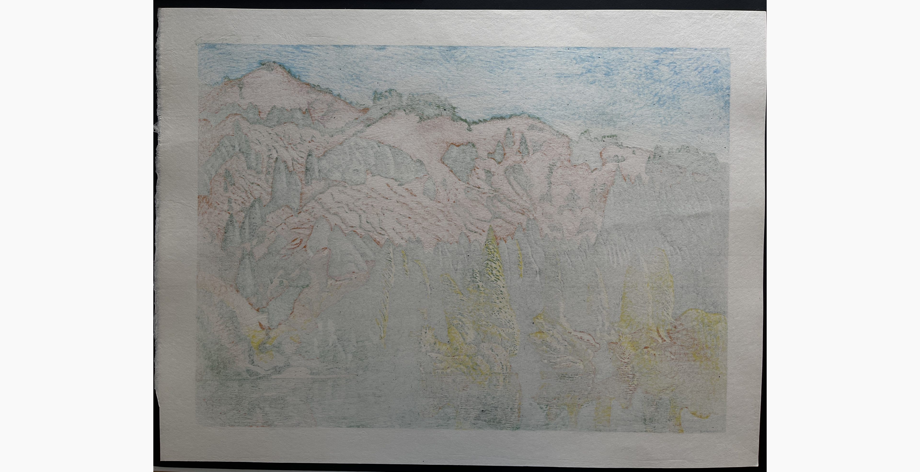 Japanese print - Koichi Maeda - Autumn Scenery in Oku-Aizu