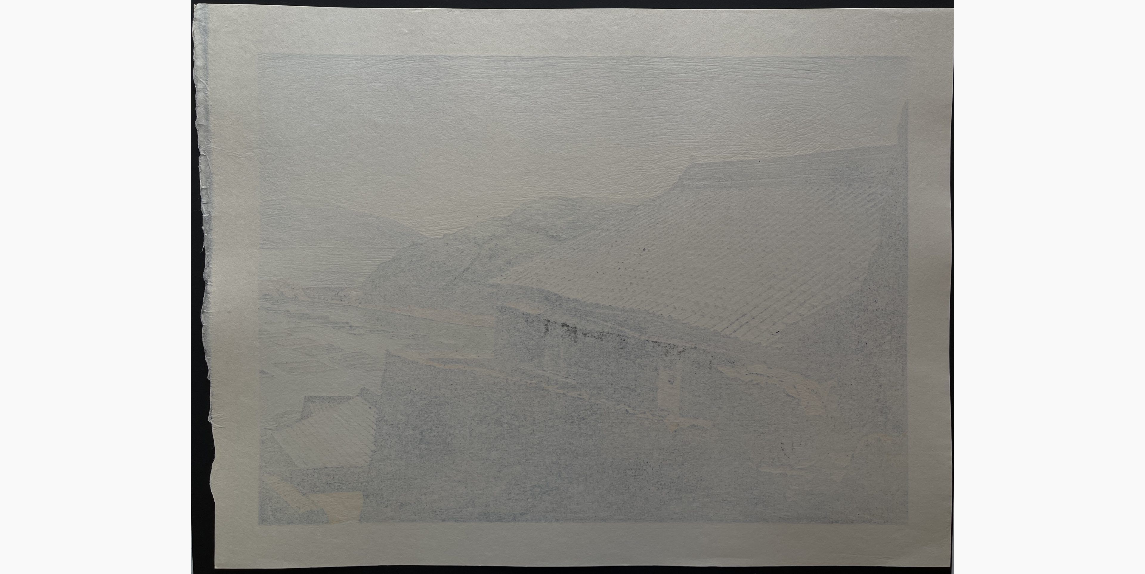 Japanese print - Koichi Maeda - House of the Sea Breeze (Ehime, Sotodomari)
