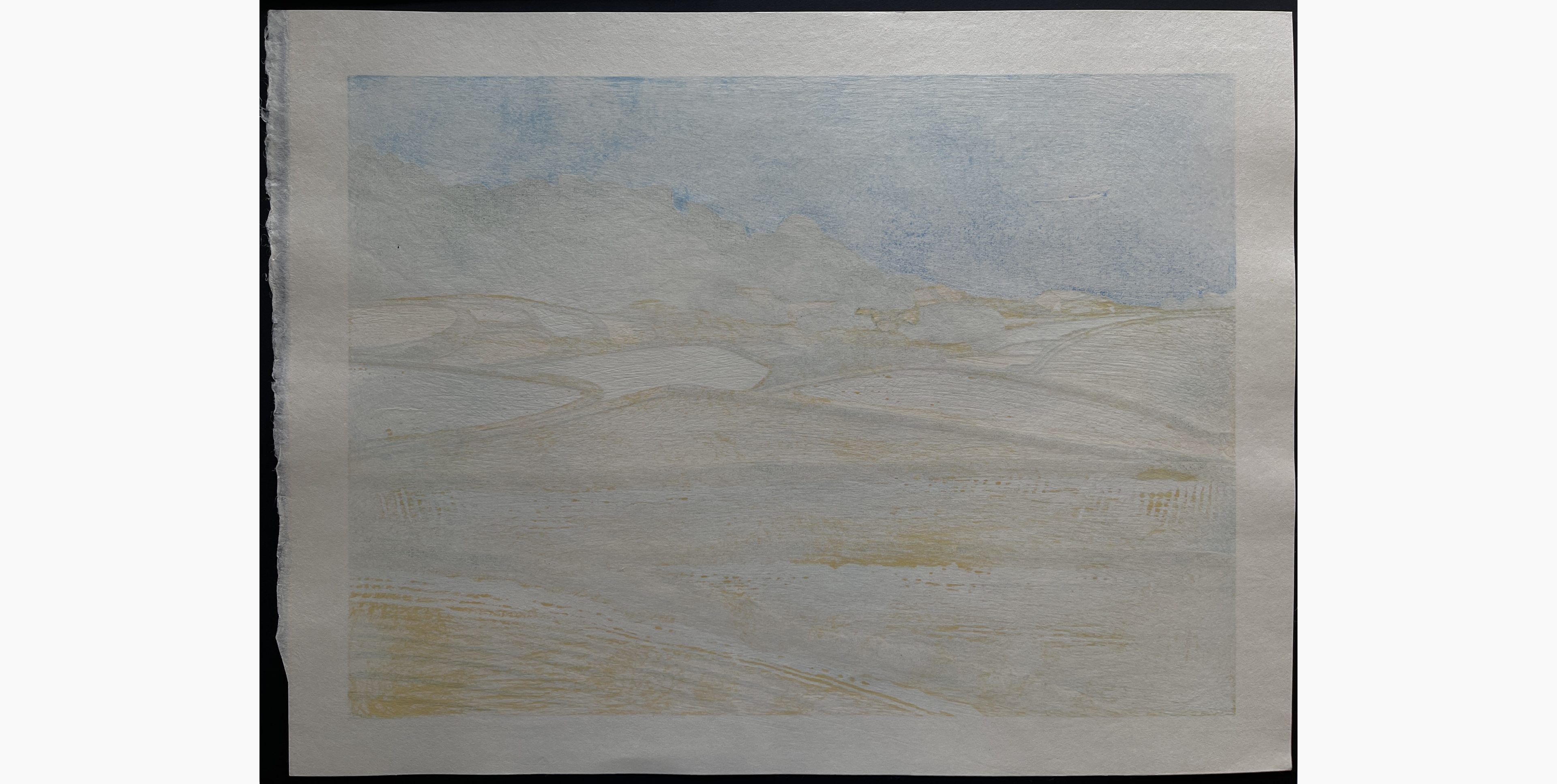 Japanese print - Koichi Maeda - Rice Terraces Where the Sea Breeze Blows