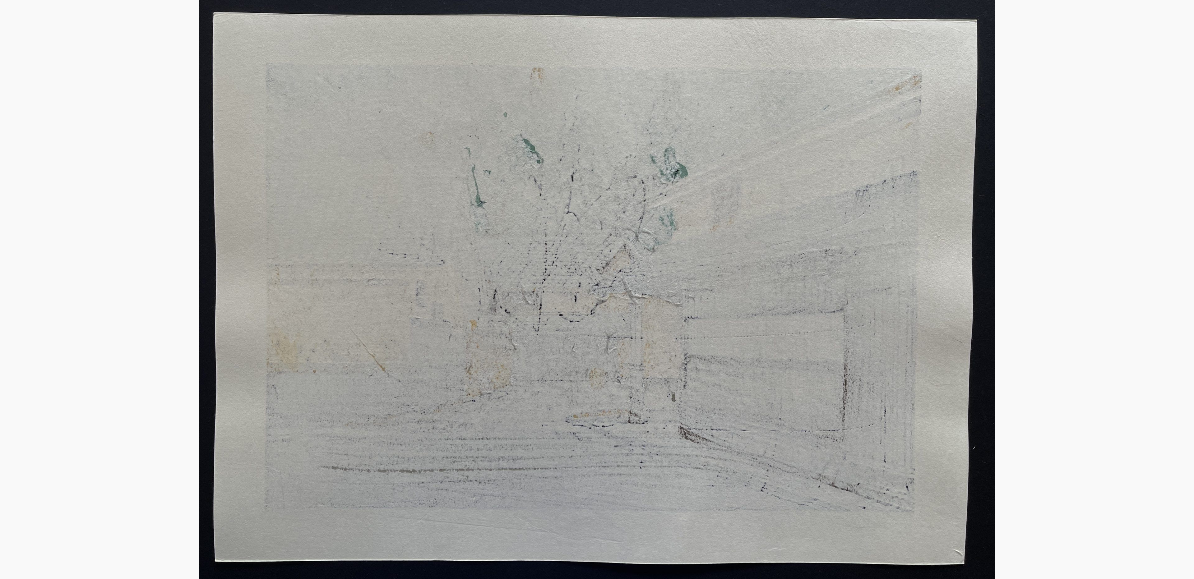 Japanese print - Nishijima Katsuyuki - Alley in Fukiya