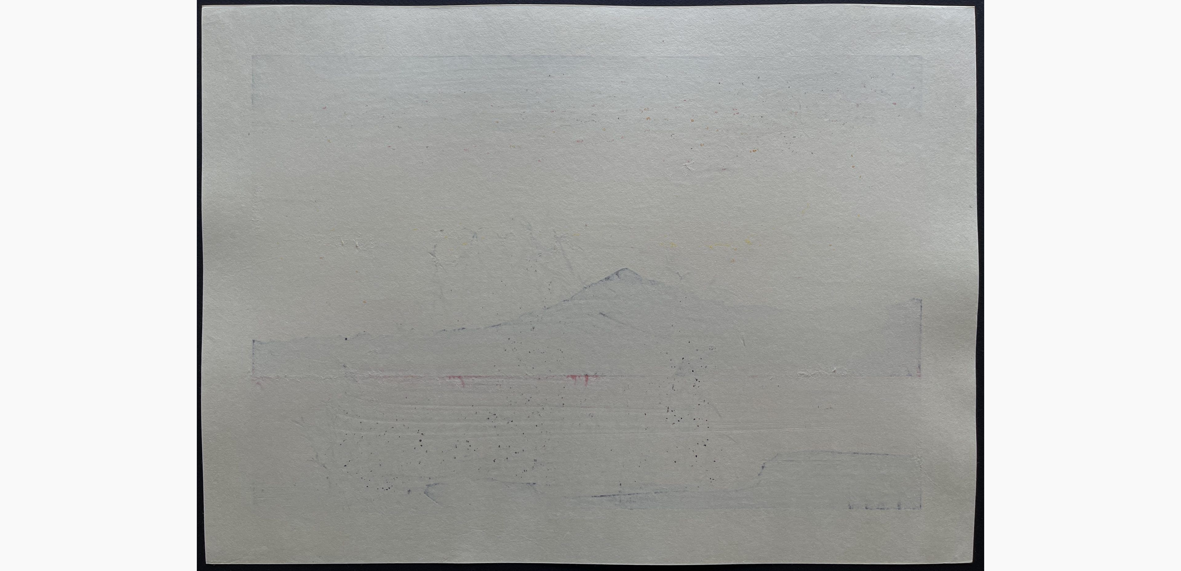 Japanese print - Nishijima Katsuyuki - Great Lake in the Morning