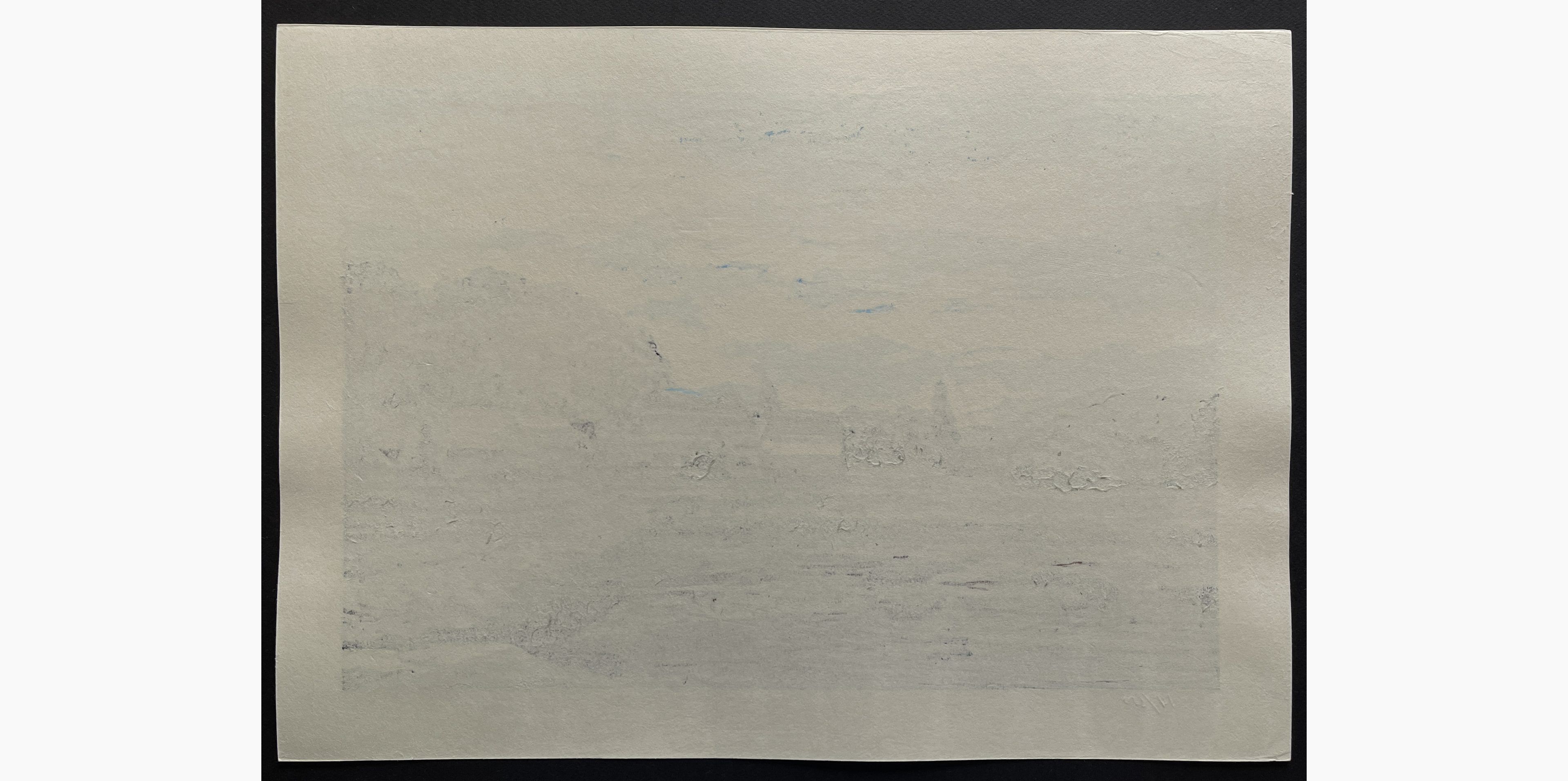 Japanese print - Nishijima Katsuyuki - Village of the Temple Ground