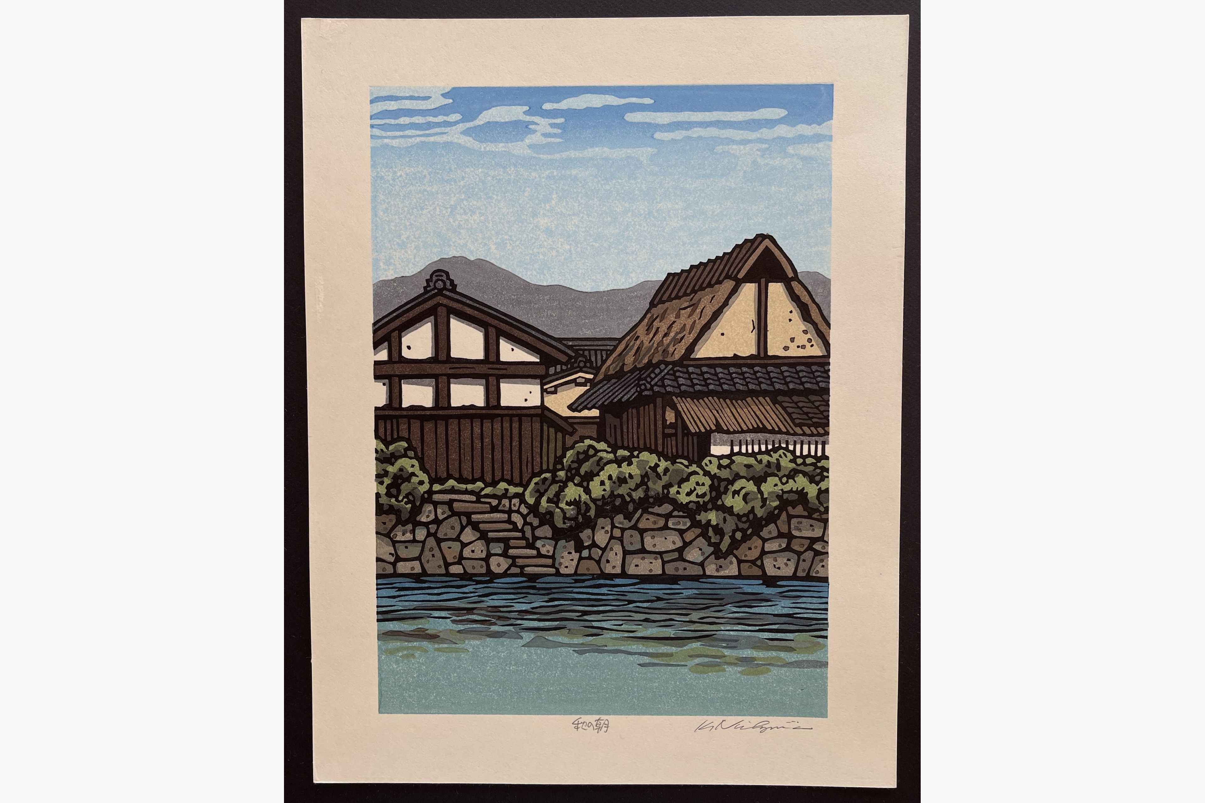 Japanese woodblock print - Nishijima Katsuyuki - Autumn Morning