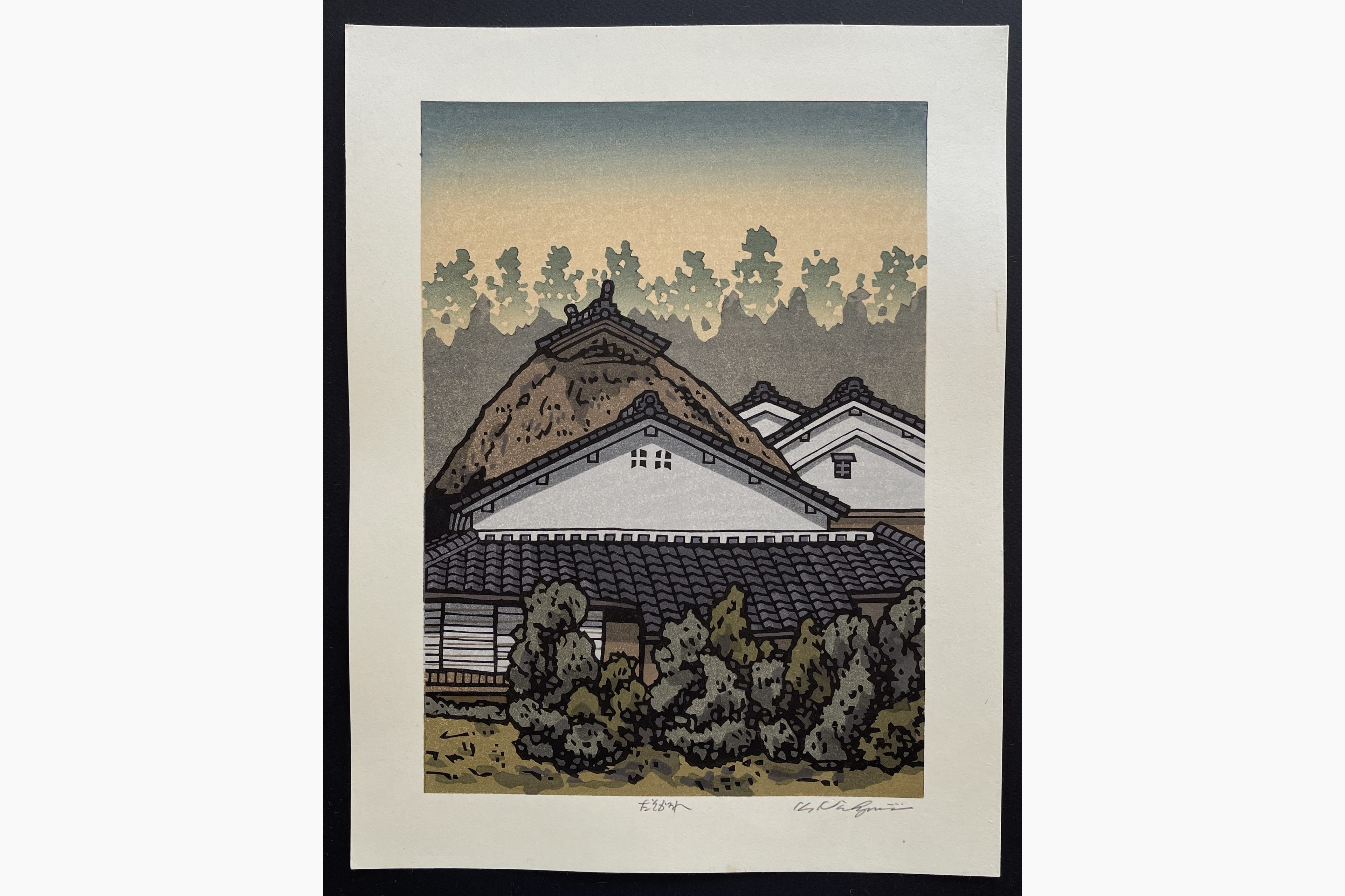 Japanese woodblock print - Nishijima Katsuyuki - Twilight