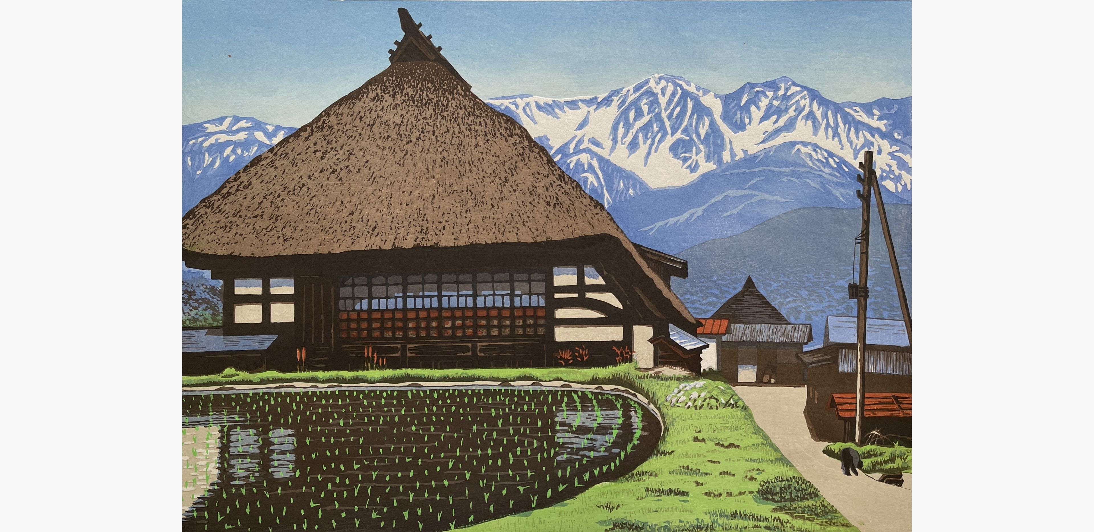 Original woodblock print - Koichi Maeda - House of Reflections