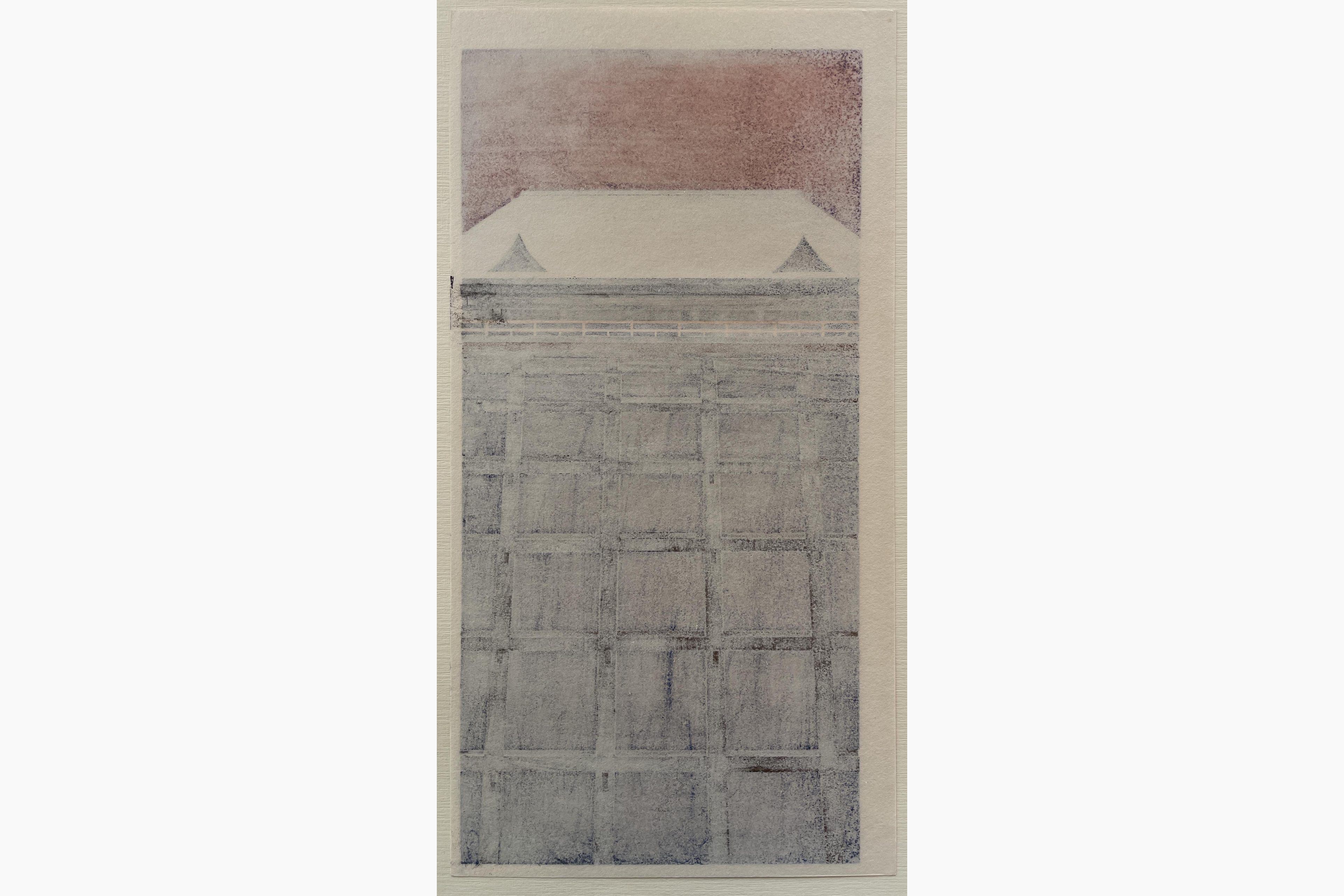 Woodblock print - Teruhide Kato - Kiyomizu Temple in Snow