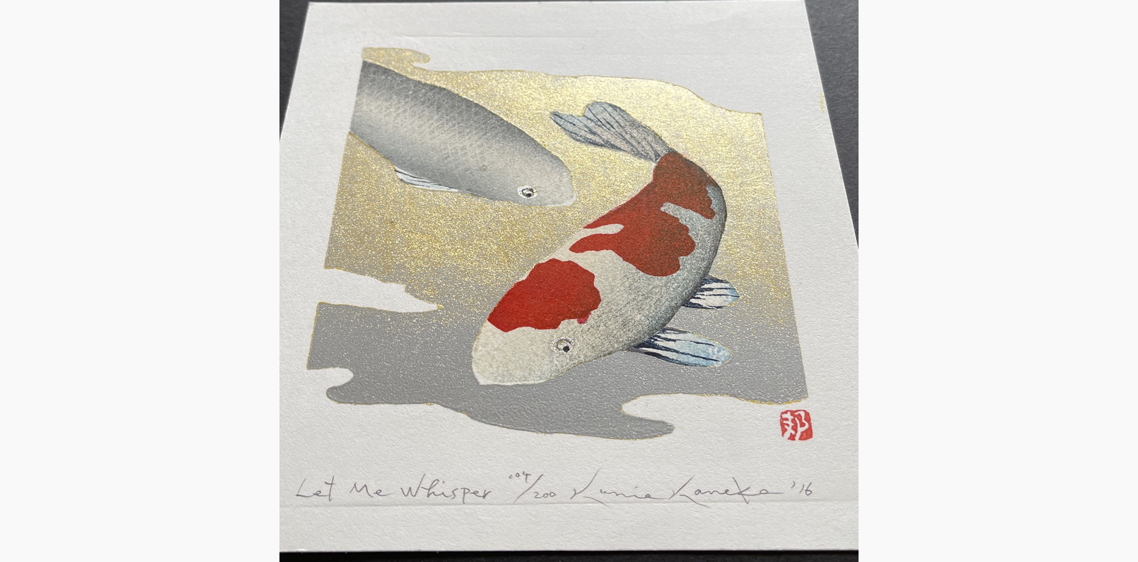 Japanese print - Kunio Kaneko - Let Me Whisper
