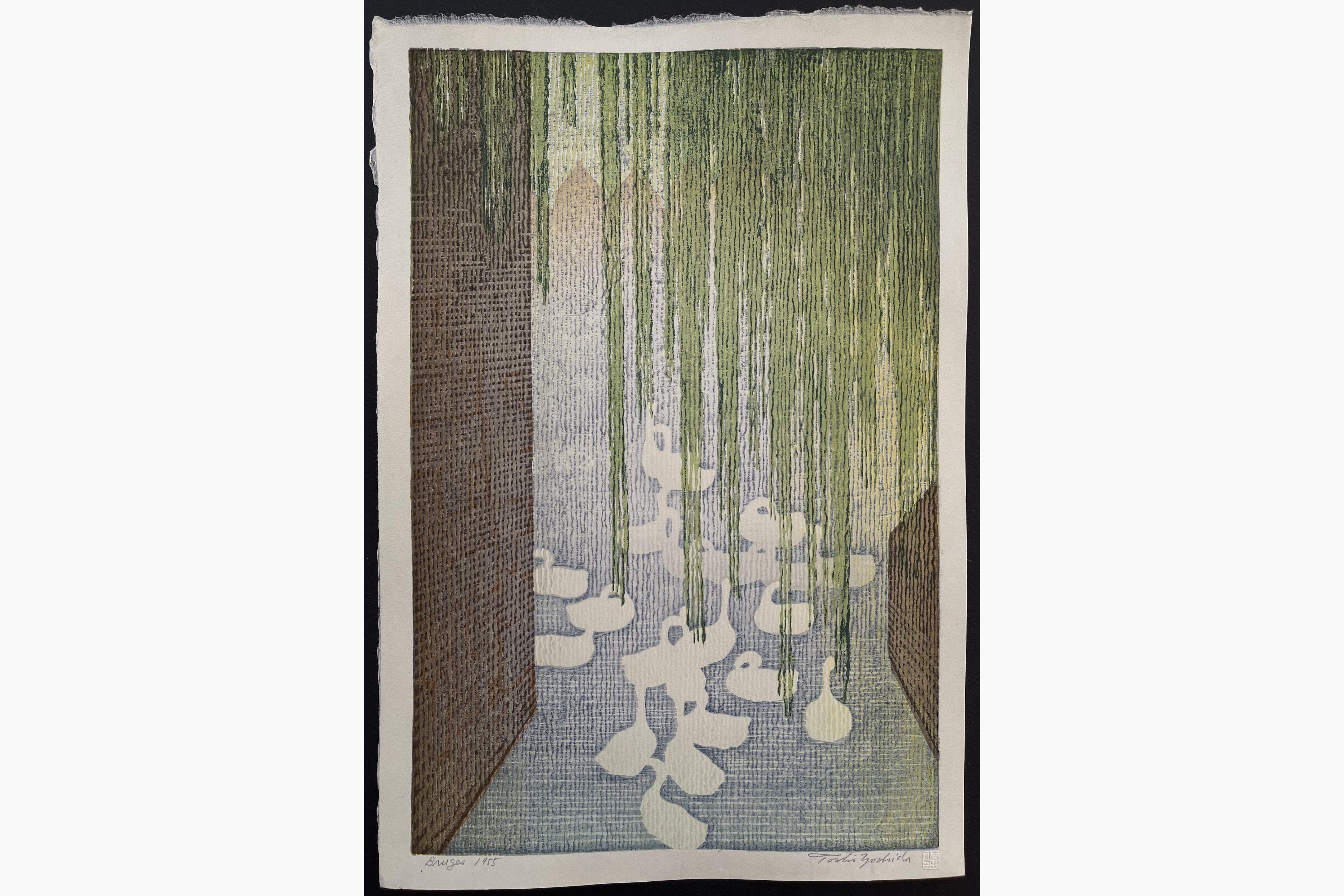 Japanese woodblock print - Toshi Yoshida - Bruges
