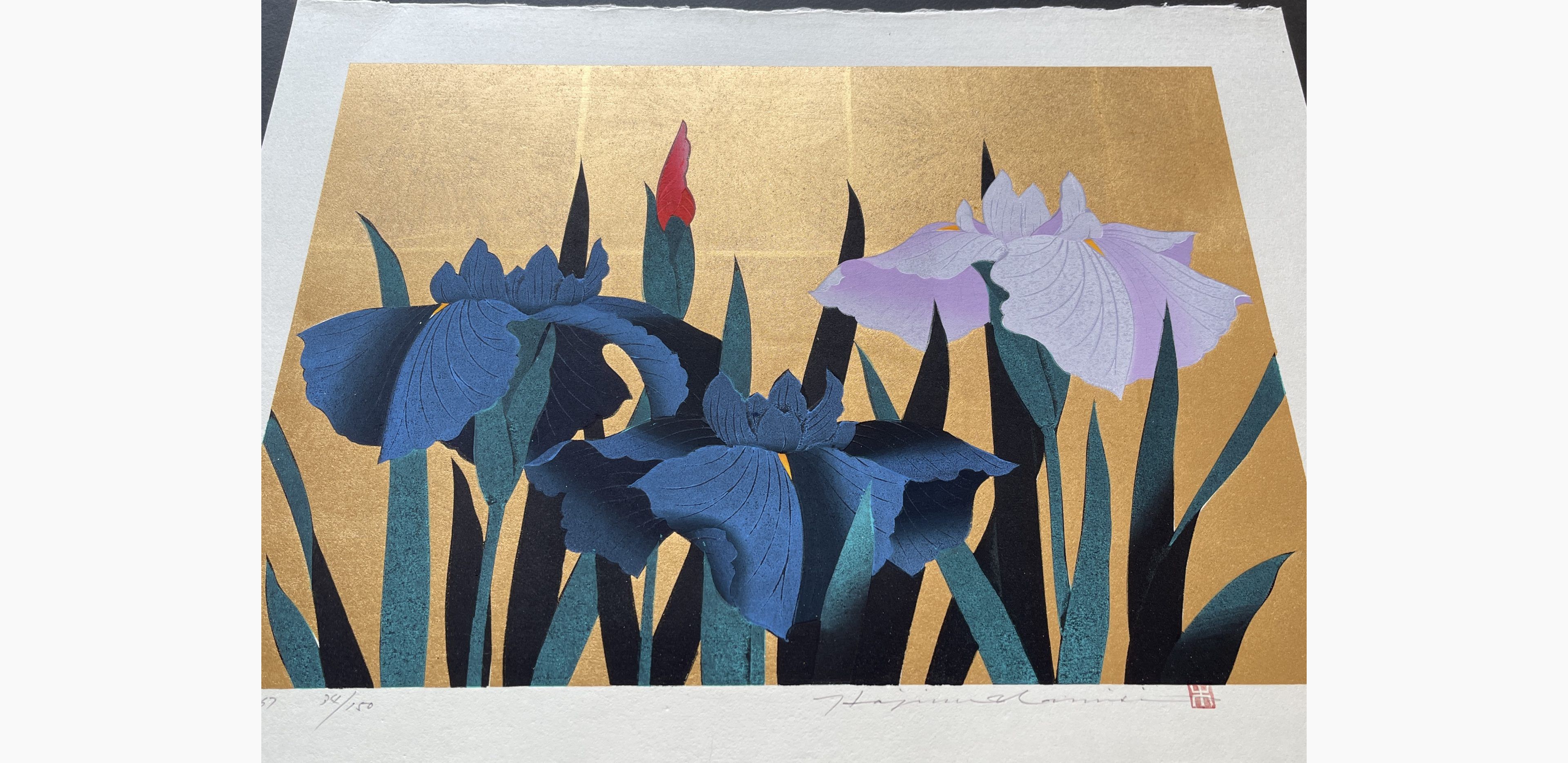 Japanese print - Hajime Namiki - Iris 67