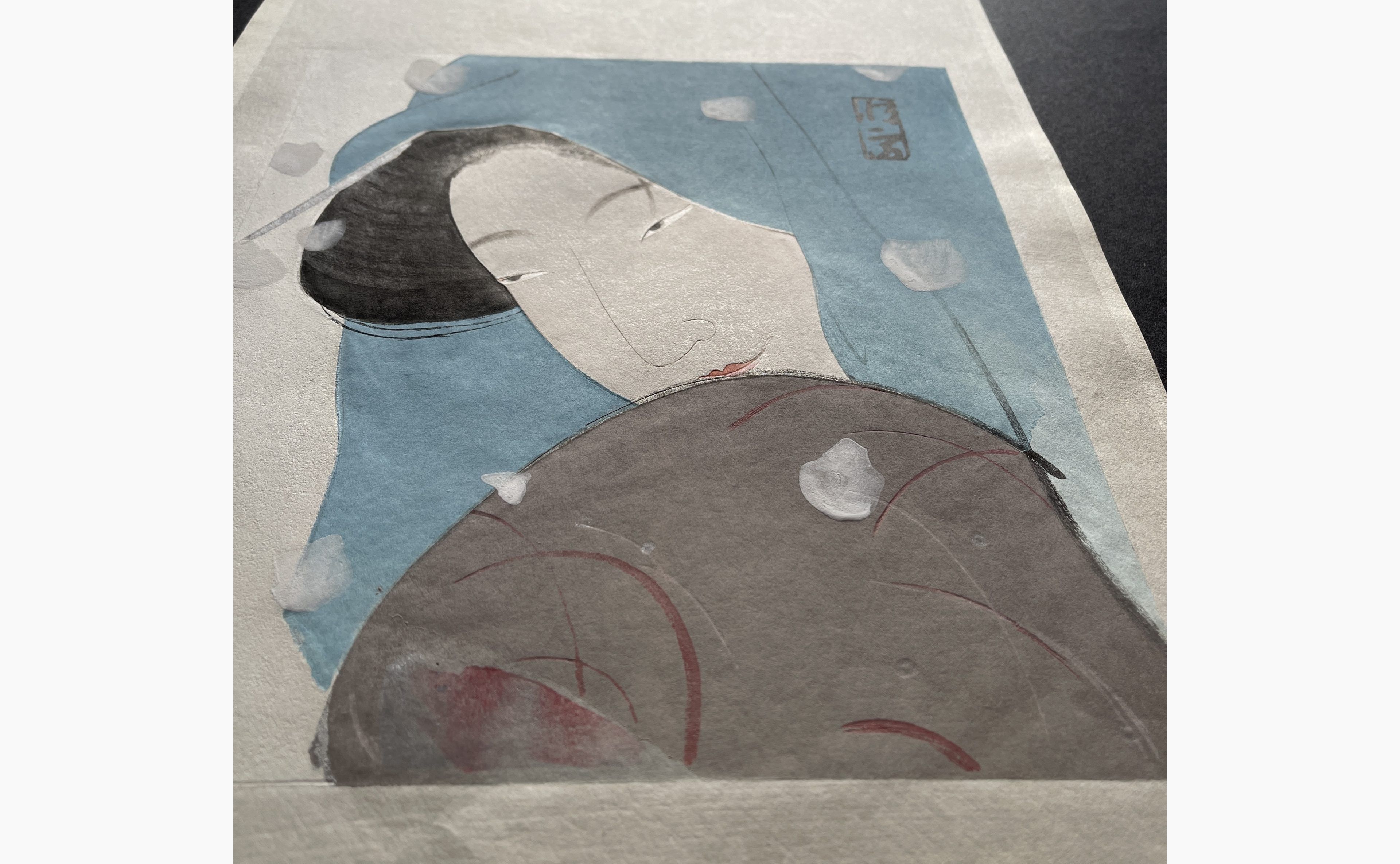 Japanese print - Kitano Tsunetomi - The Heroine Umekawa in Meido No Hiyaku