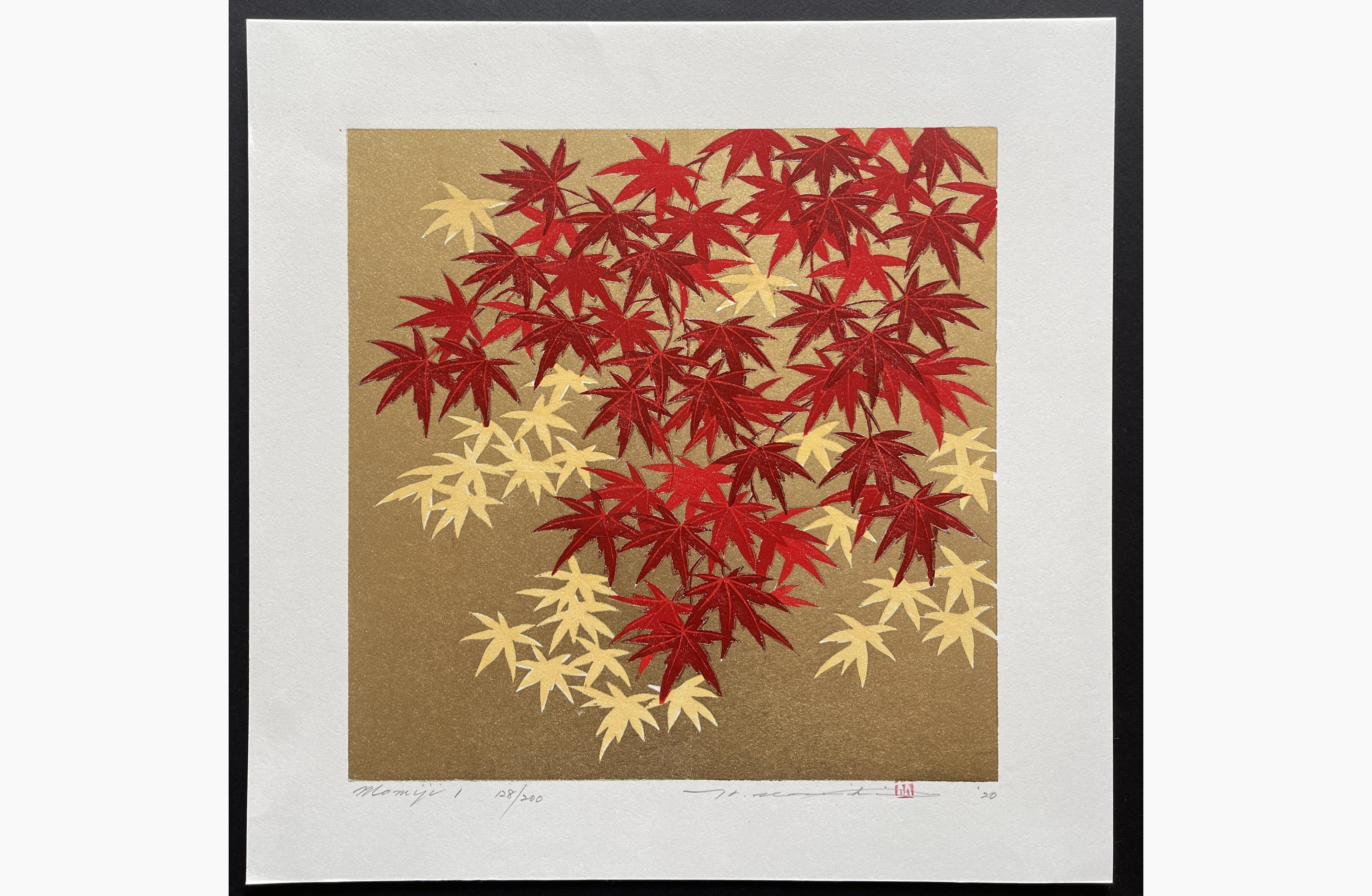 Japanese woodblock print - Hajime Namiki - Momiji-1