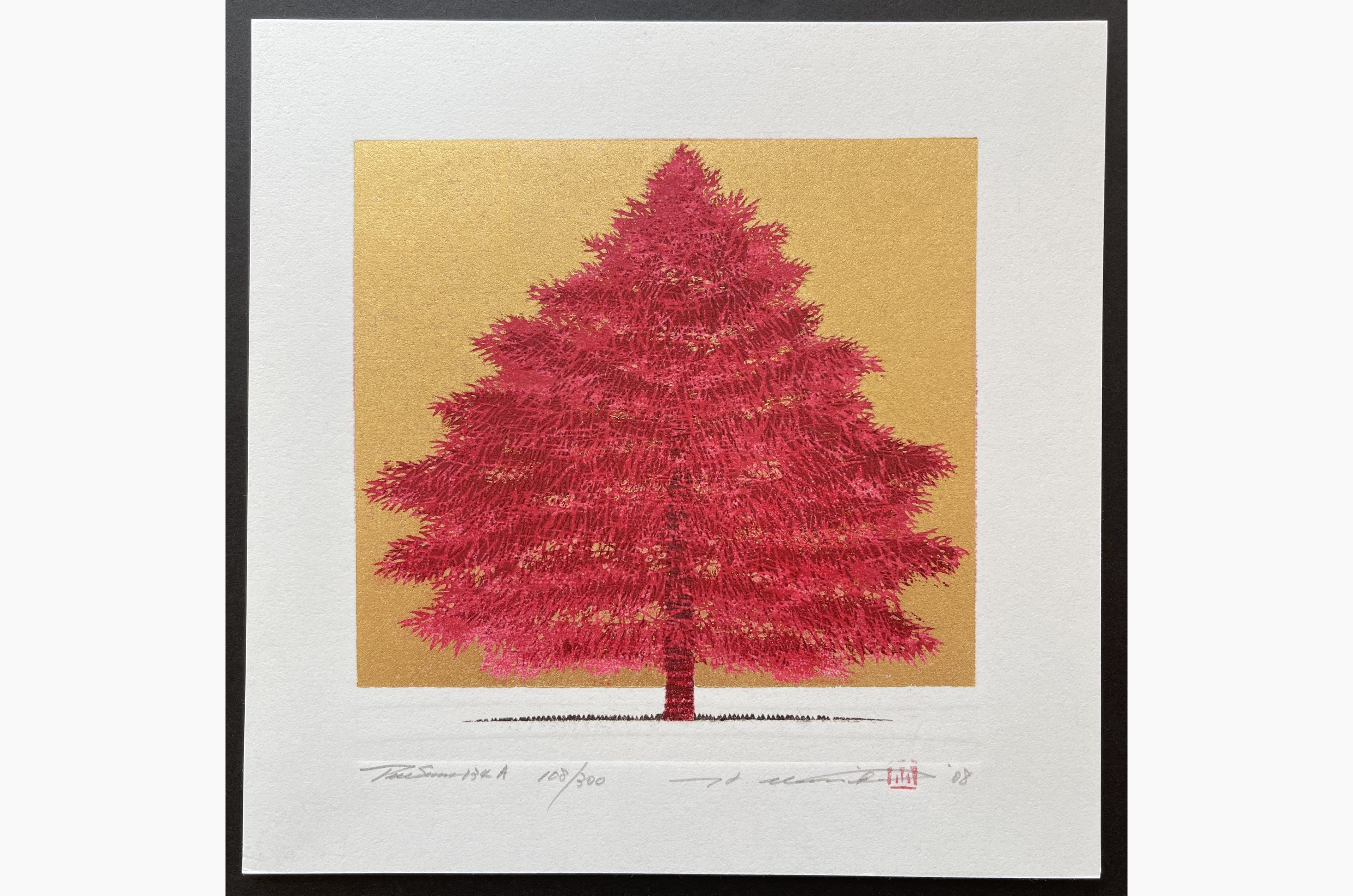 Japanese woodblock print - Hajime Namiki - Tree scene 134A