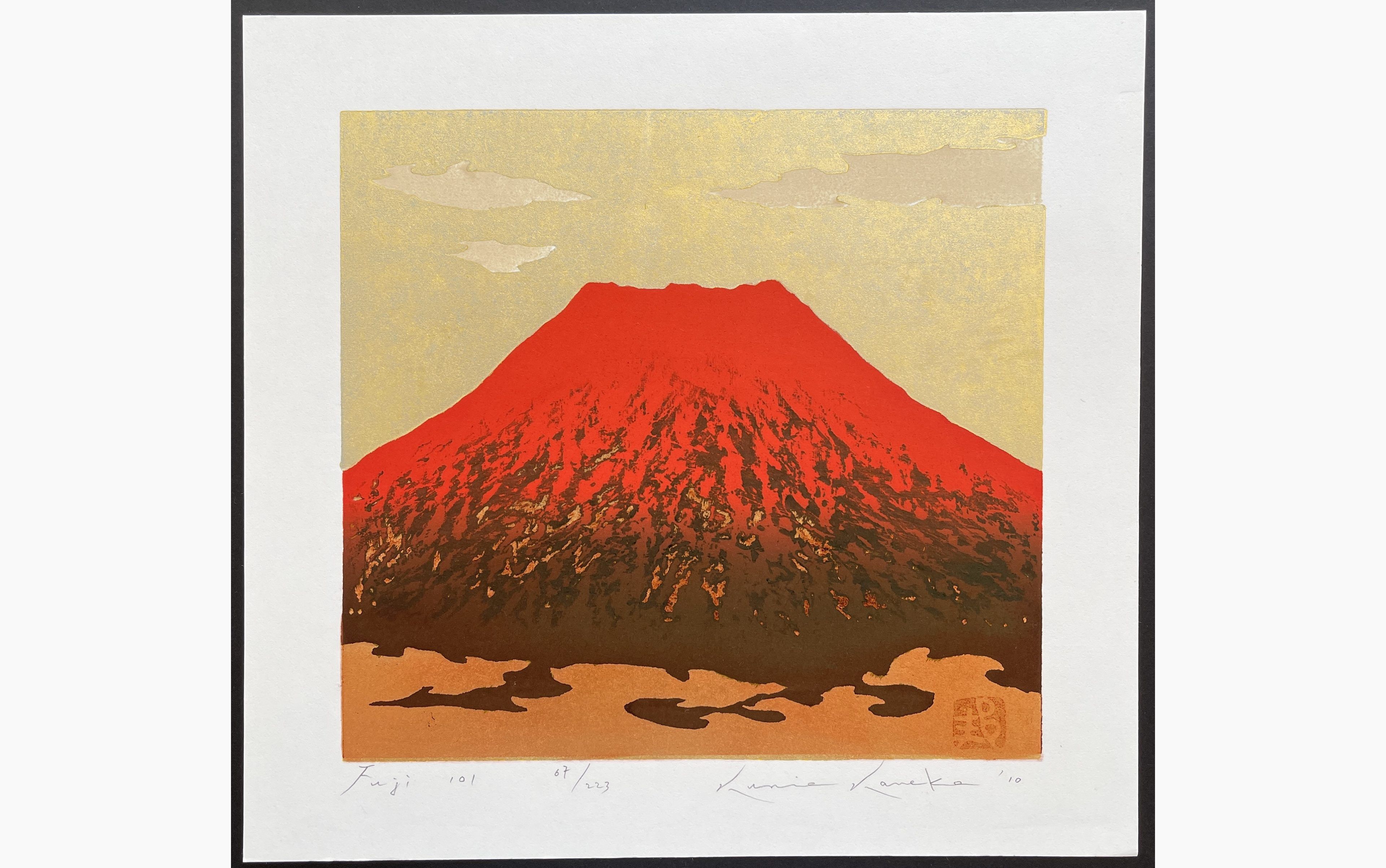 Japanese woodblock print - Kunio Kaneko - Fuji 101