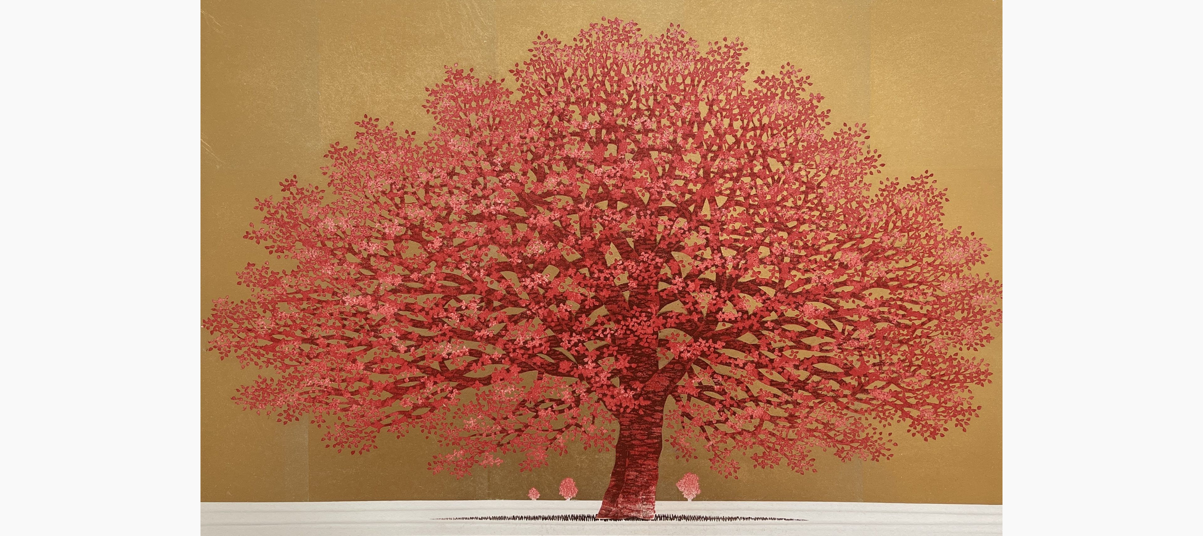 Original woodblock print - Hajime Namiki - Dogwood 11