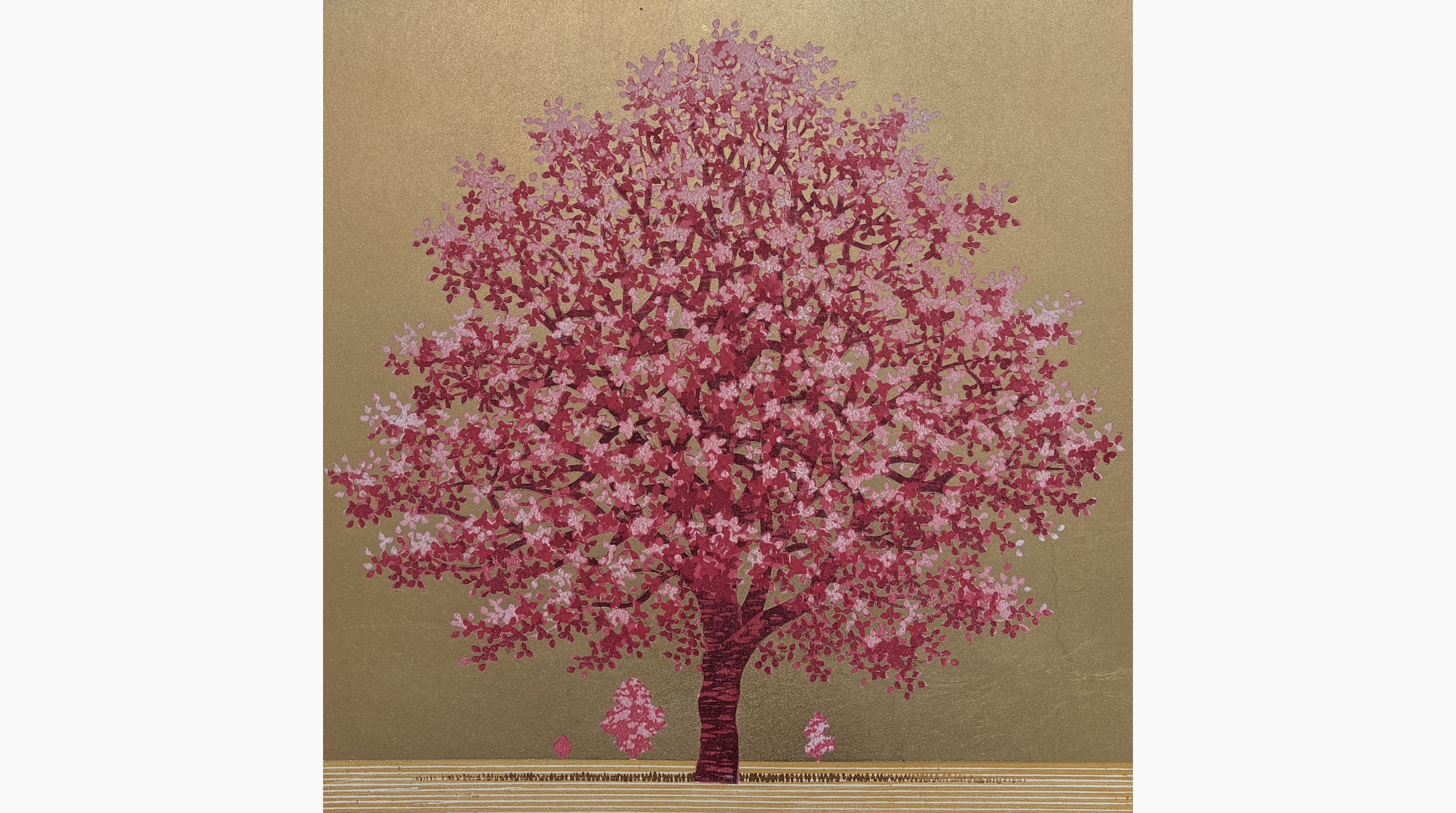 Original woodblock print - Hajime Namiki - Dogwood 13
