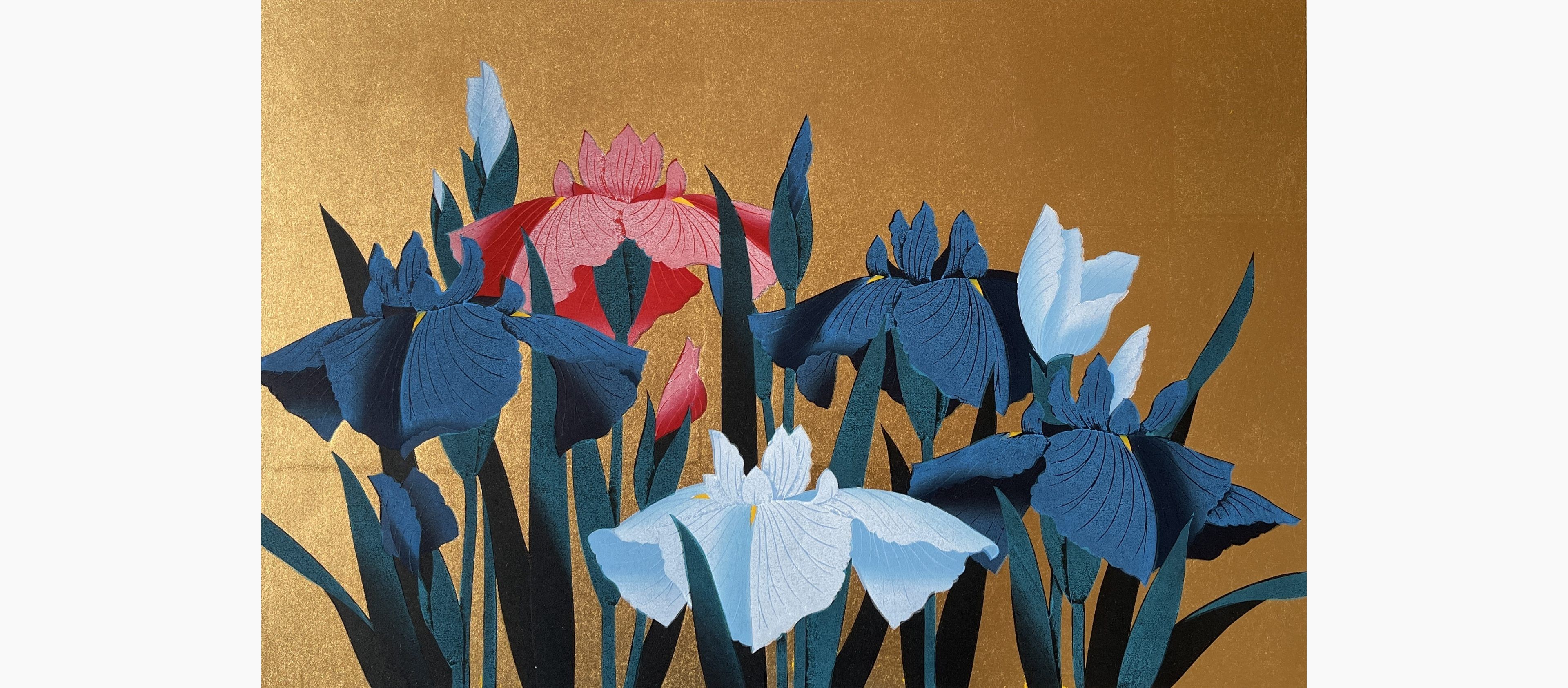 Original woodblock print - Hajime Namiki - Iris 68