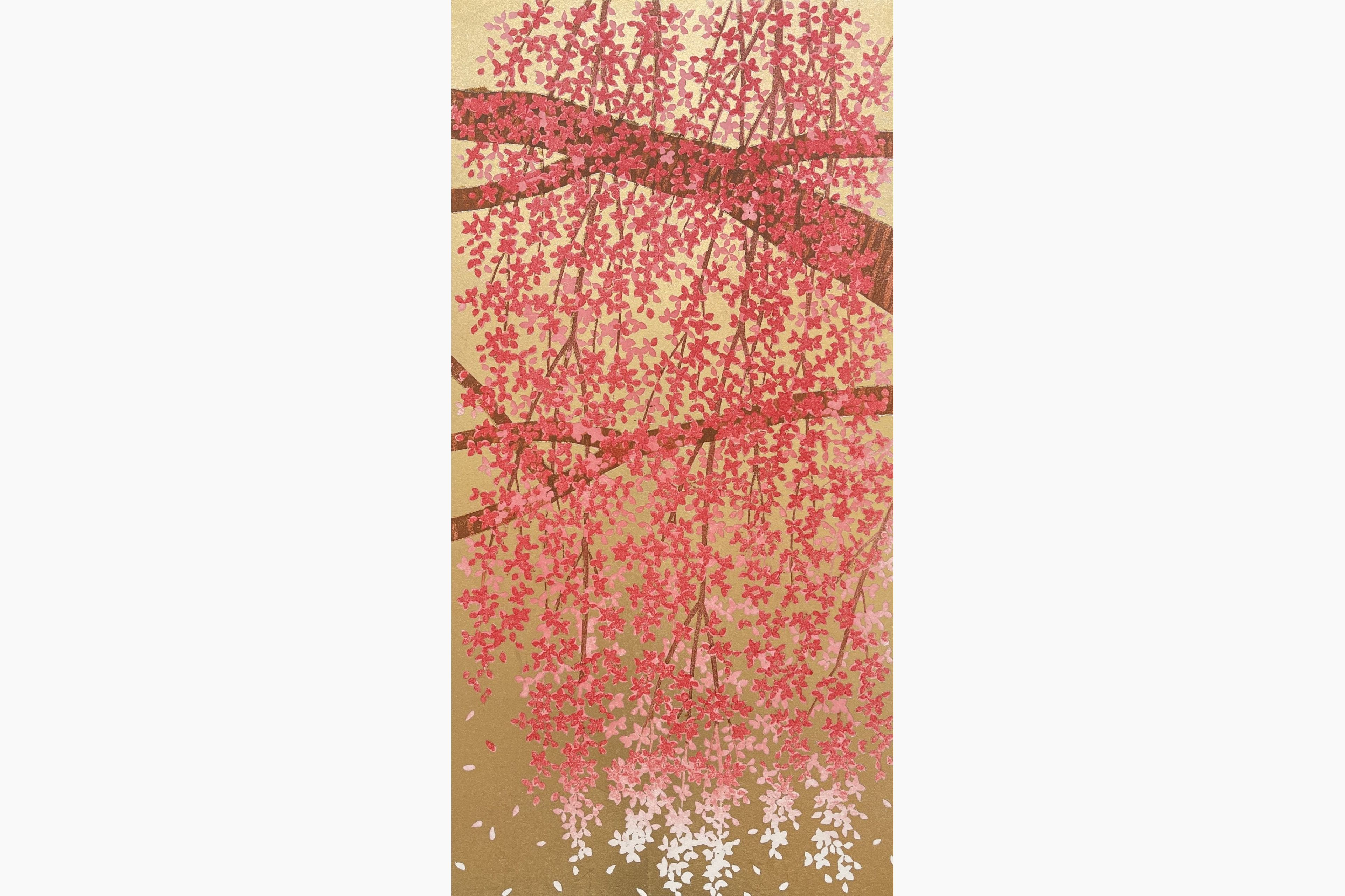 Original woodblock print - Hajime Namiki - Weeping Cherry 28