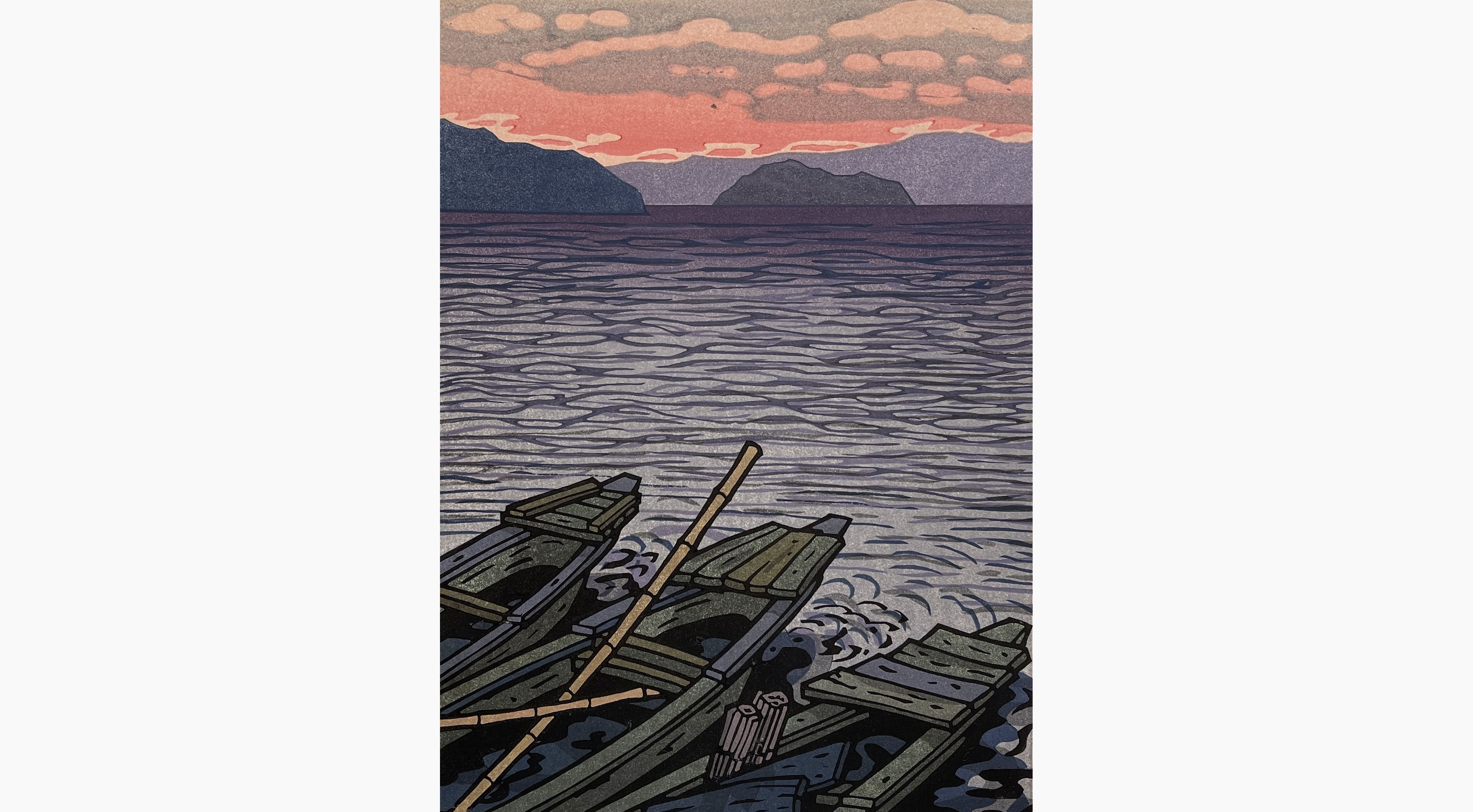 Original woodblock print - Nishijima Katsuyuki - Rising Sun
