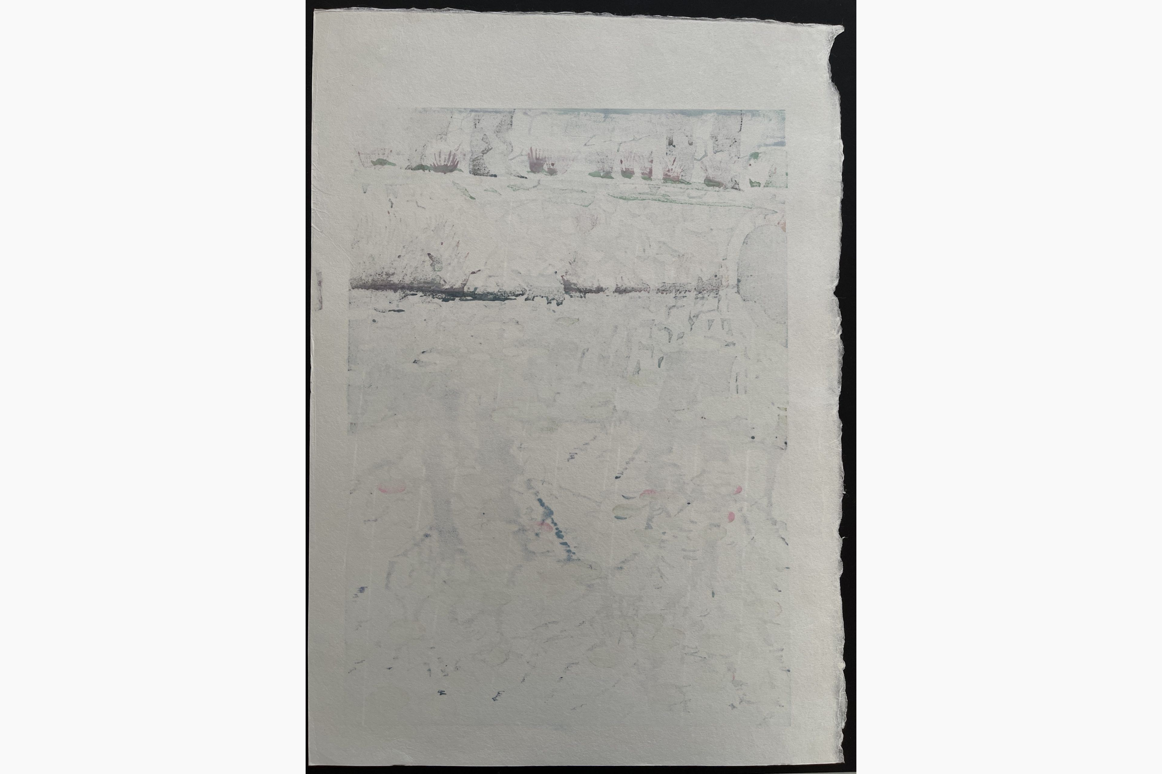 Japanese print - Junichi Mibugawa - Silent Rain